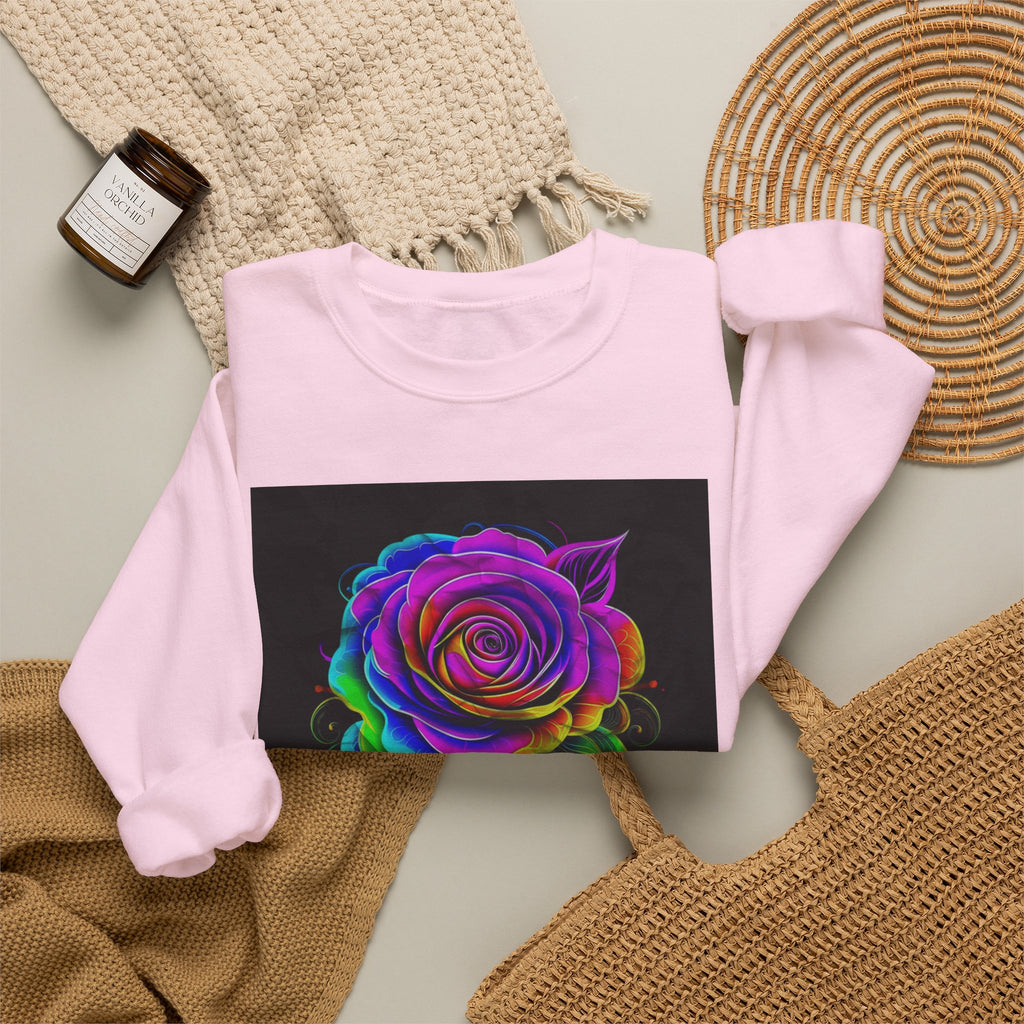 Fluorescent Rose “Fragrant” Crewneck Sweatshirt
