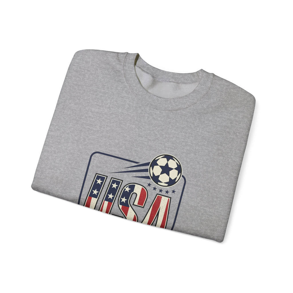USA Soccer Crewneck Sweatshirt | American Flag Soccer Graphic