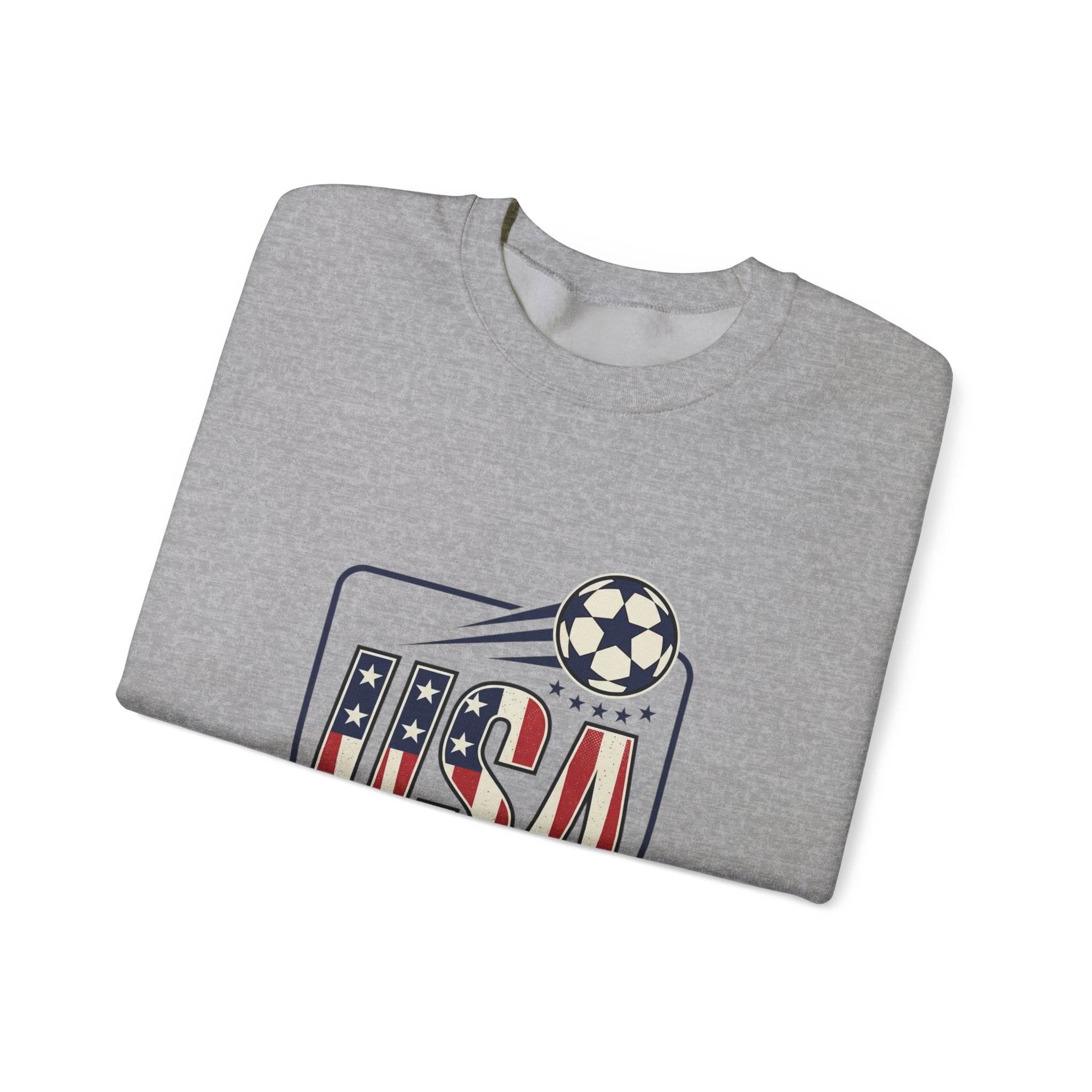 USA Soccer Crewneck Sweatshirt | American Flag Soccer Graphic