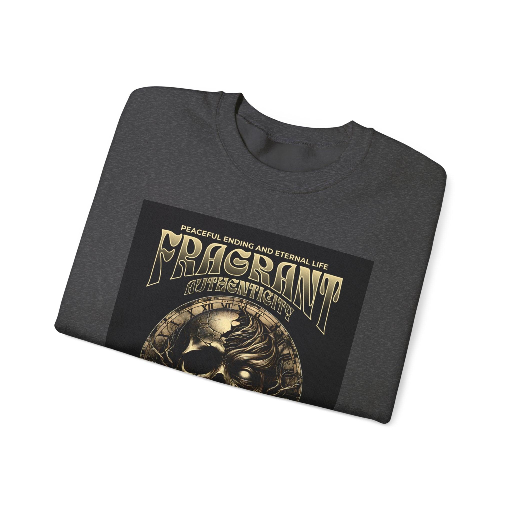 Skull & Roses Crewneck Sweatshirt — “Decrepit” Gothic Graphic