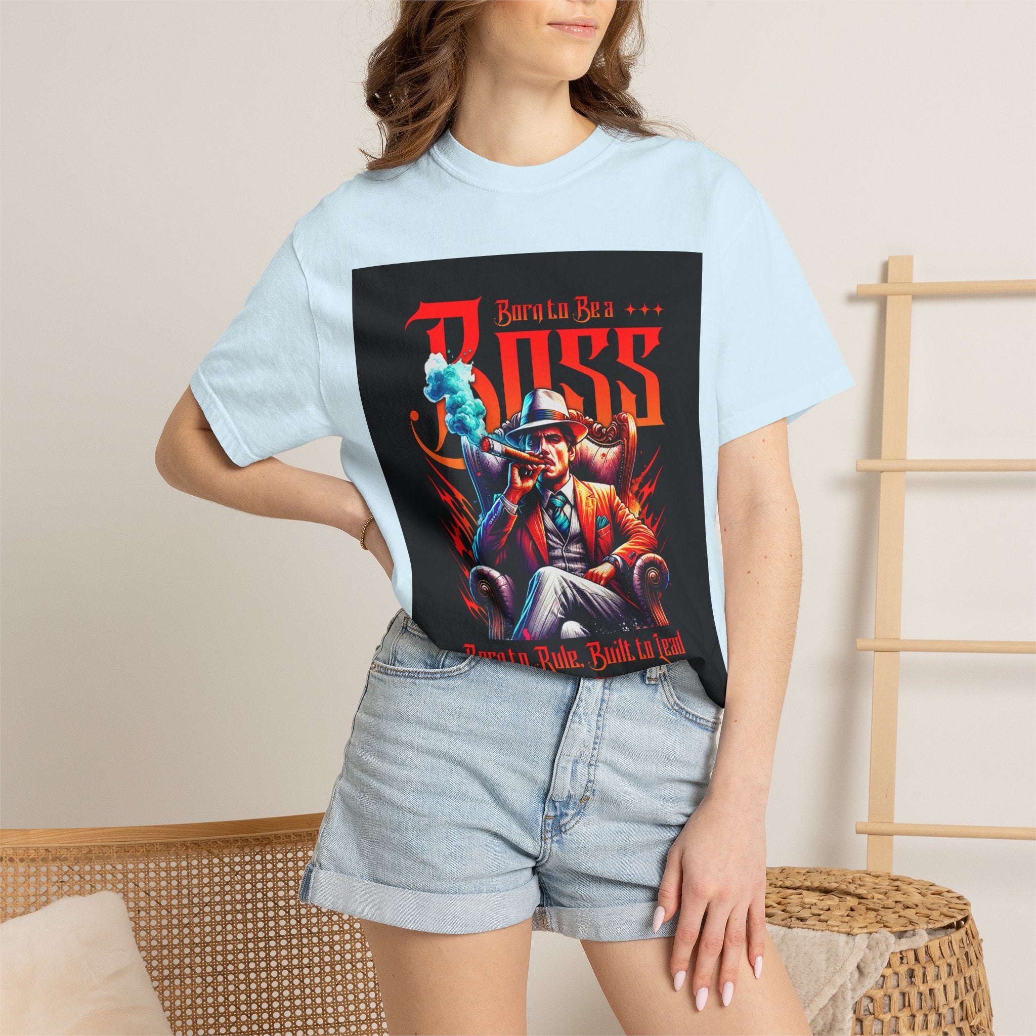 Boss Vintage Graphic T-Shirt — "Born to Be a Boss" Retro Mafia Design