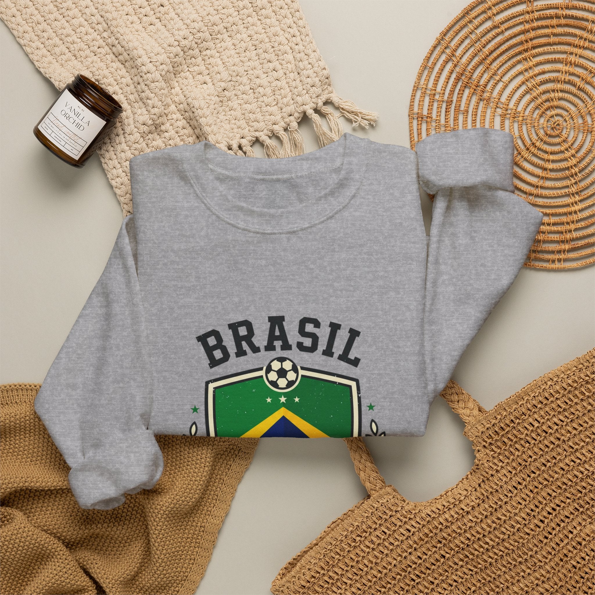 Brasil Futebol Crest Sweatshirt | Brazil Soccer Pride, National Colors