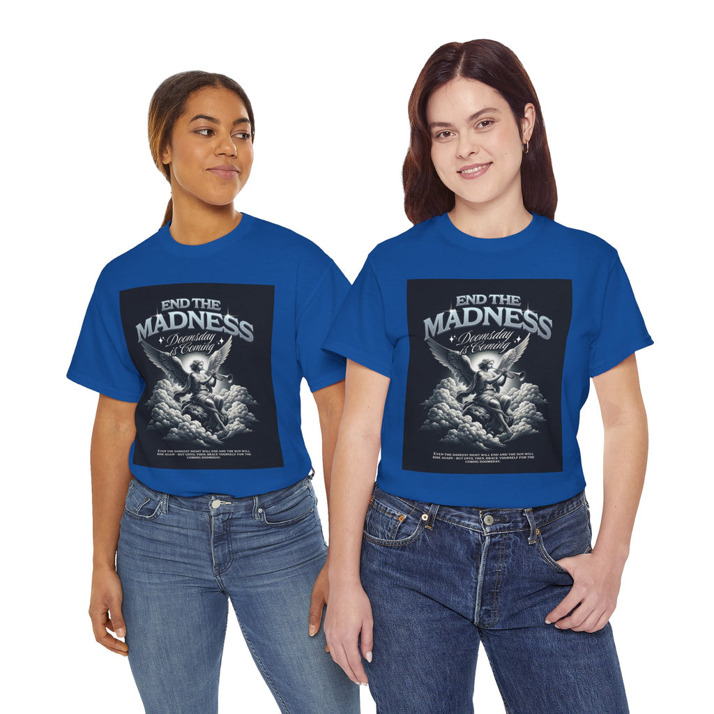 End the Madness Angel Graphic Tee — Vintage Gothic Band-Style T-Shirt