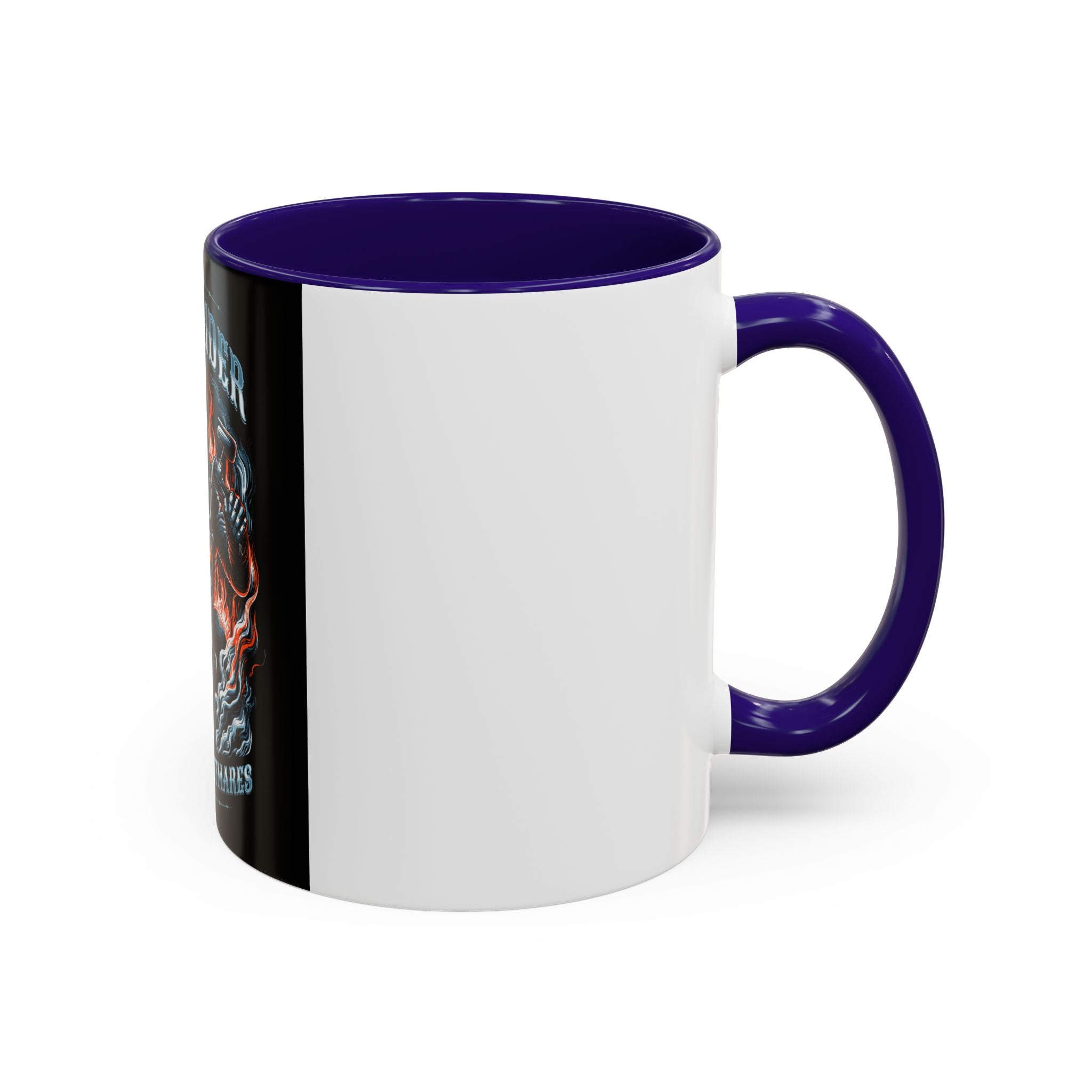 Skull Rider Motorcycle Mug – "Born of Nightmares" Biker Coffee Cup (11oz/15oz)