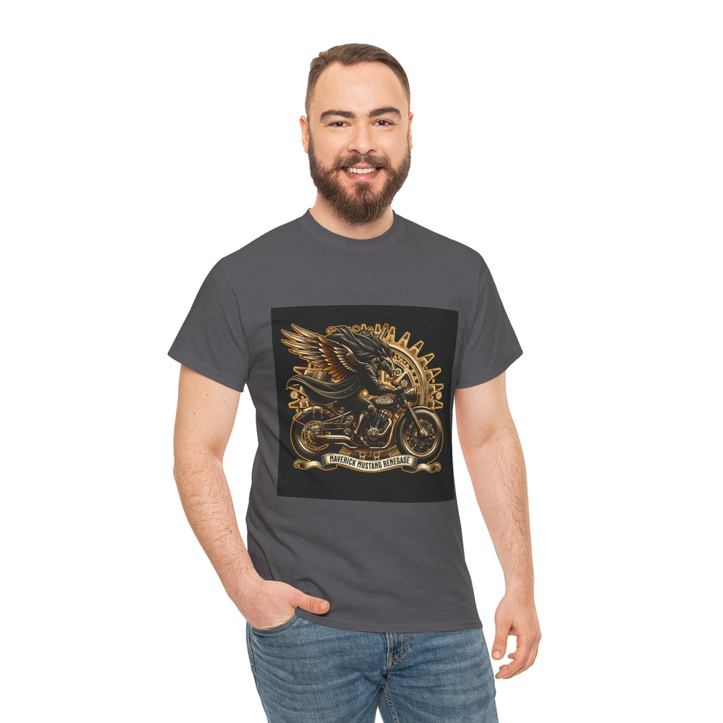 Vintage Winged Motorcycle Tee — "Ride Forever, Ride Free" Biker T-Shirt