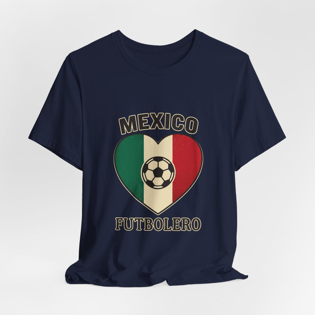 Mexico Heart Flag Futbolero Tee | Soccer Country Pride