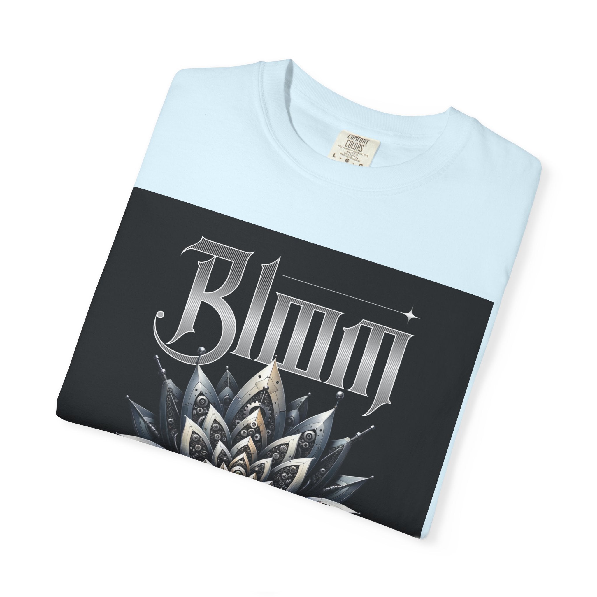 Metal Lotus Graphic T-Shirt — "Bloom" Gothic Band Poster Tee