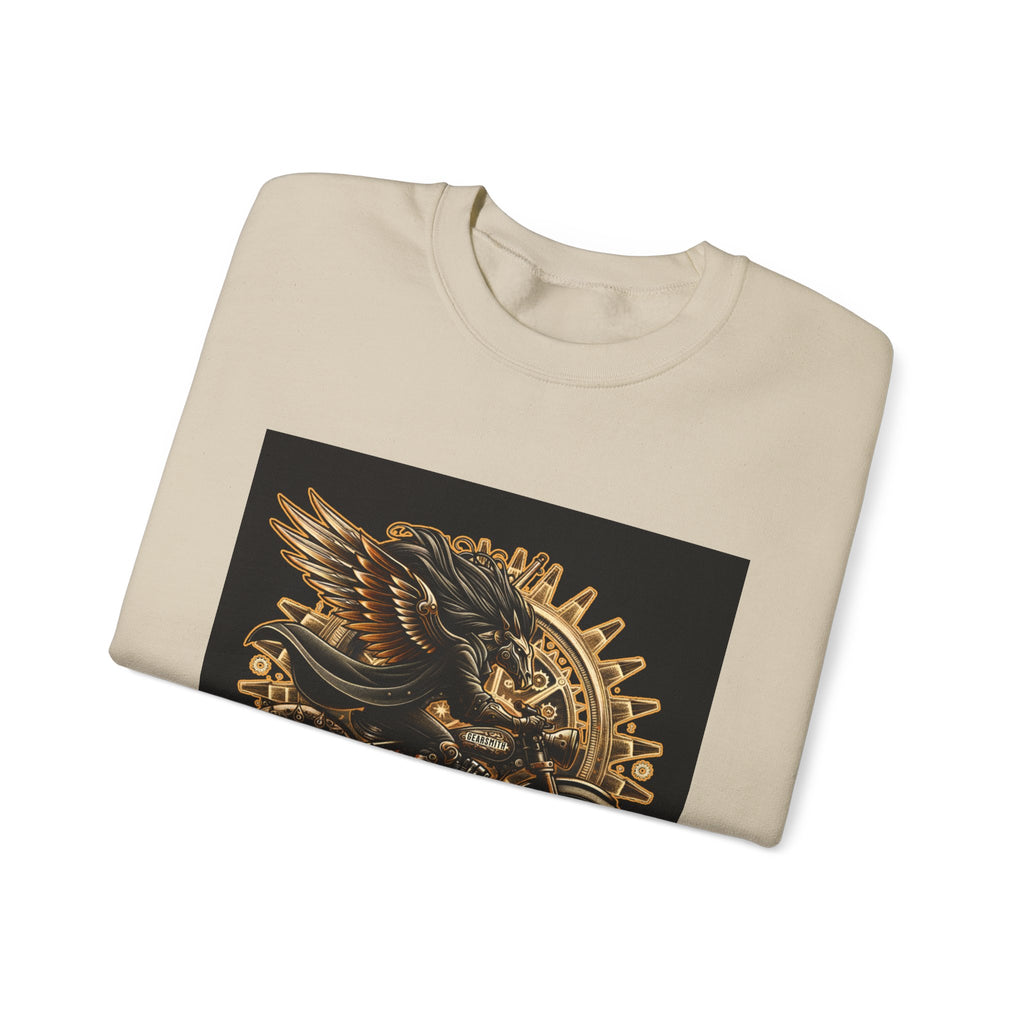 Motorcycle Eagle Crewneck Sweatshirt – "Liberty Rider" Vintage Biker Graphic