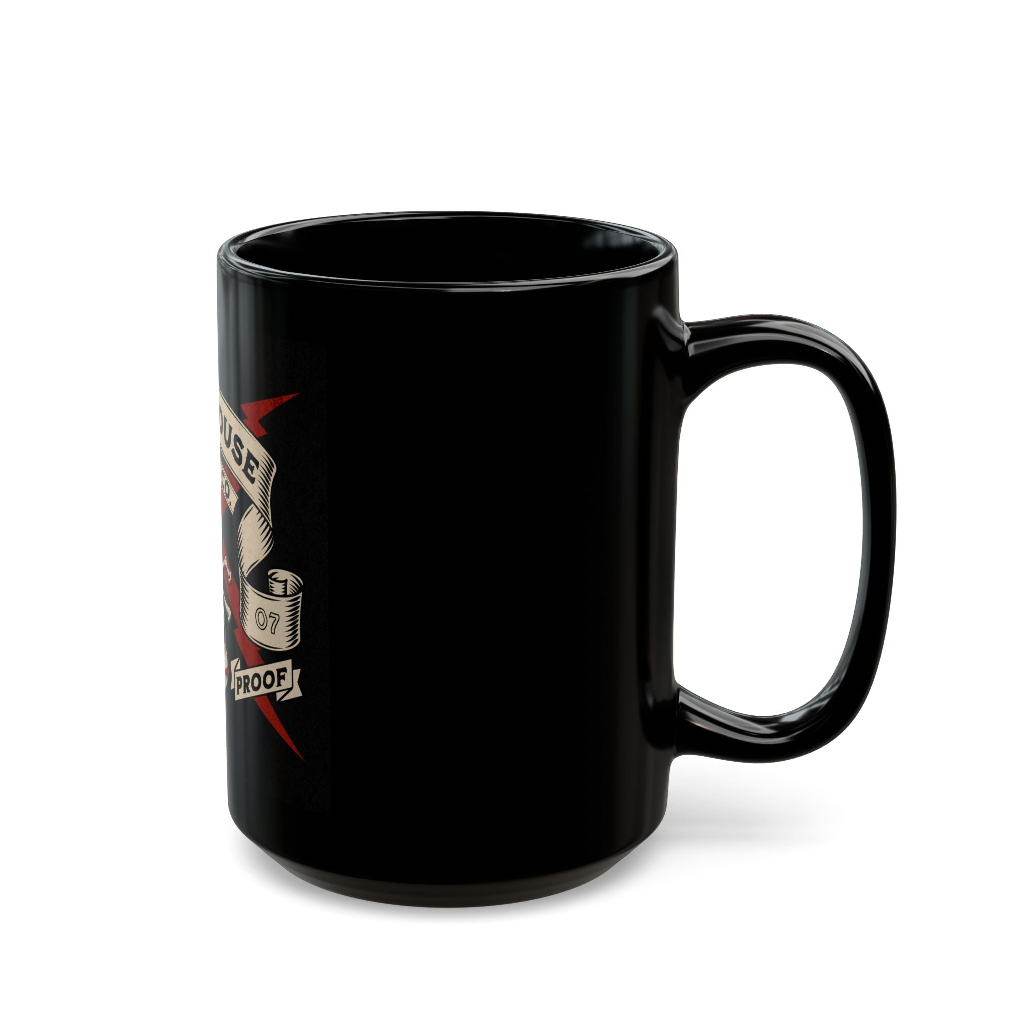 Grindhouse Coffee Co. Black Mug – Skull & Crossbones Coffee Cup (11oz/15oz)