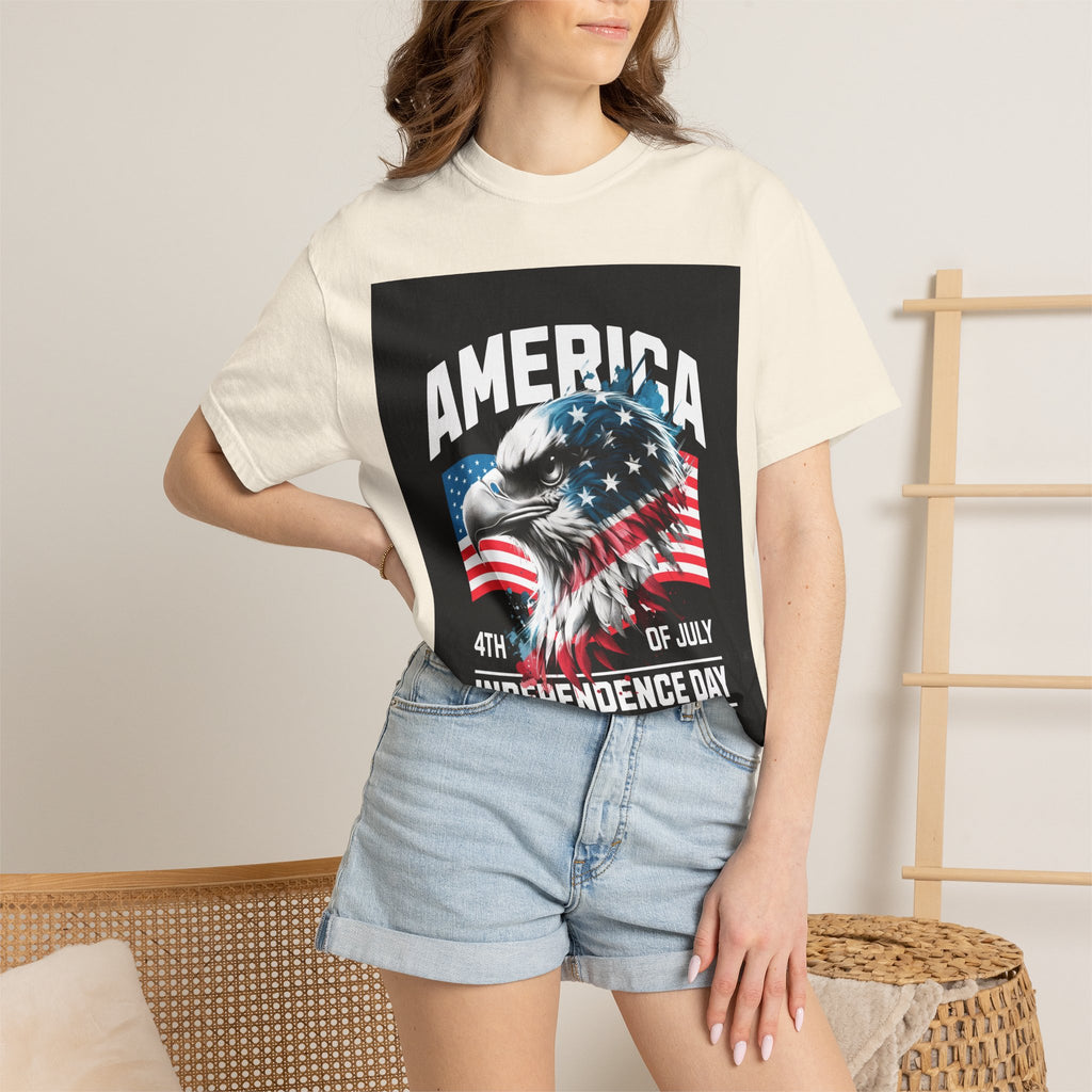Independence Day T-shirt — 'America' Eagle Flag 4th of July Tee