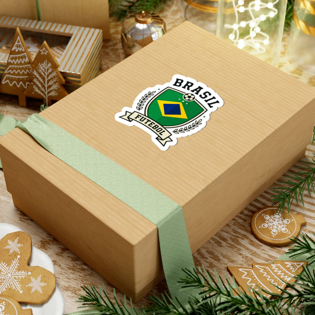 Brasil Futebol Crest Sticker | Brazil Flag Soccer Emblem, Kiss-Cut