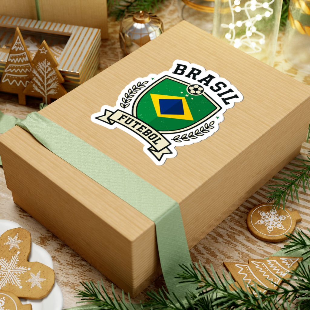 Brasil Futebol Crest Sticker | Brazil Flag Soccer Emblem, Kiss-Cut