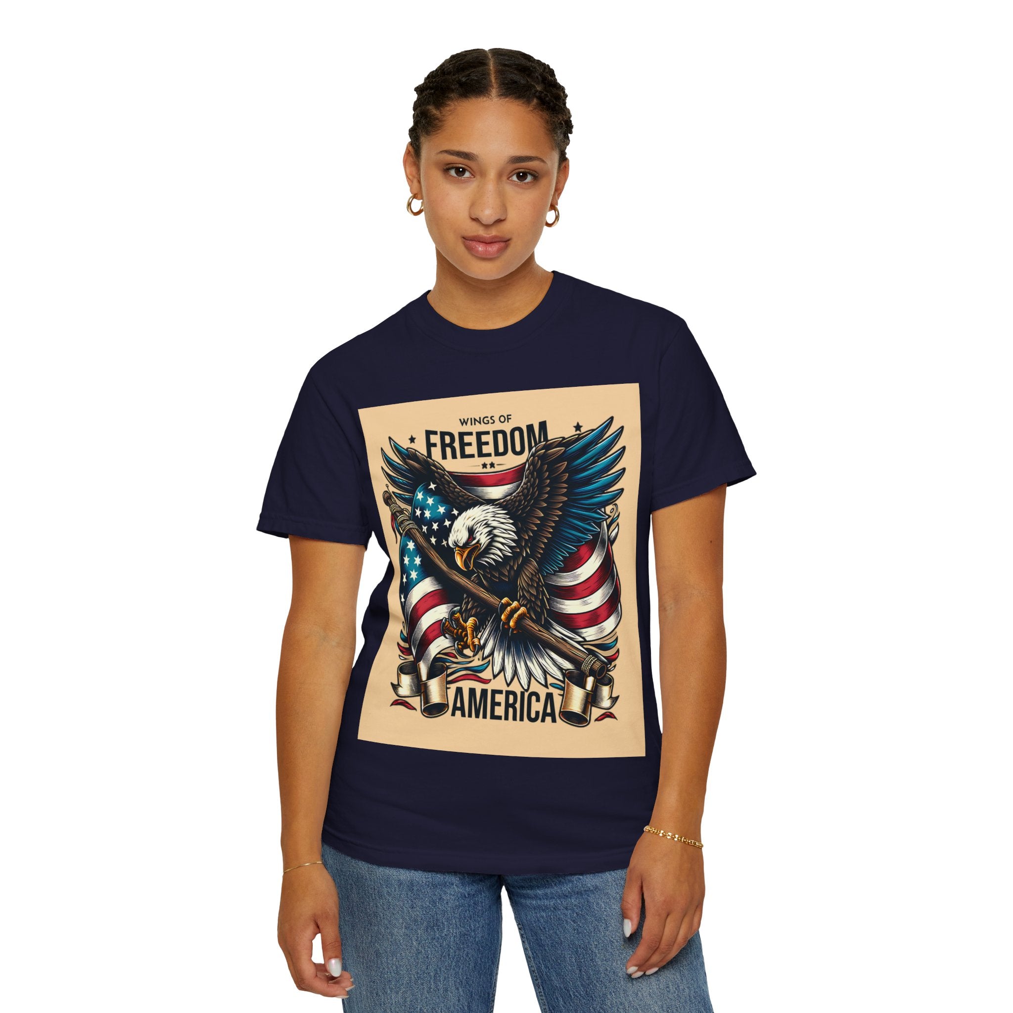 Freedom Eagle T-Shirt — Wings of America Patriotic Graphic Tee