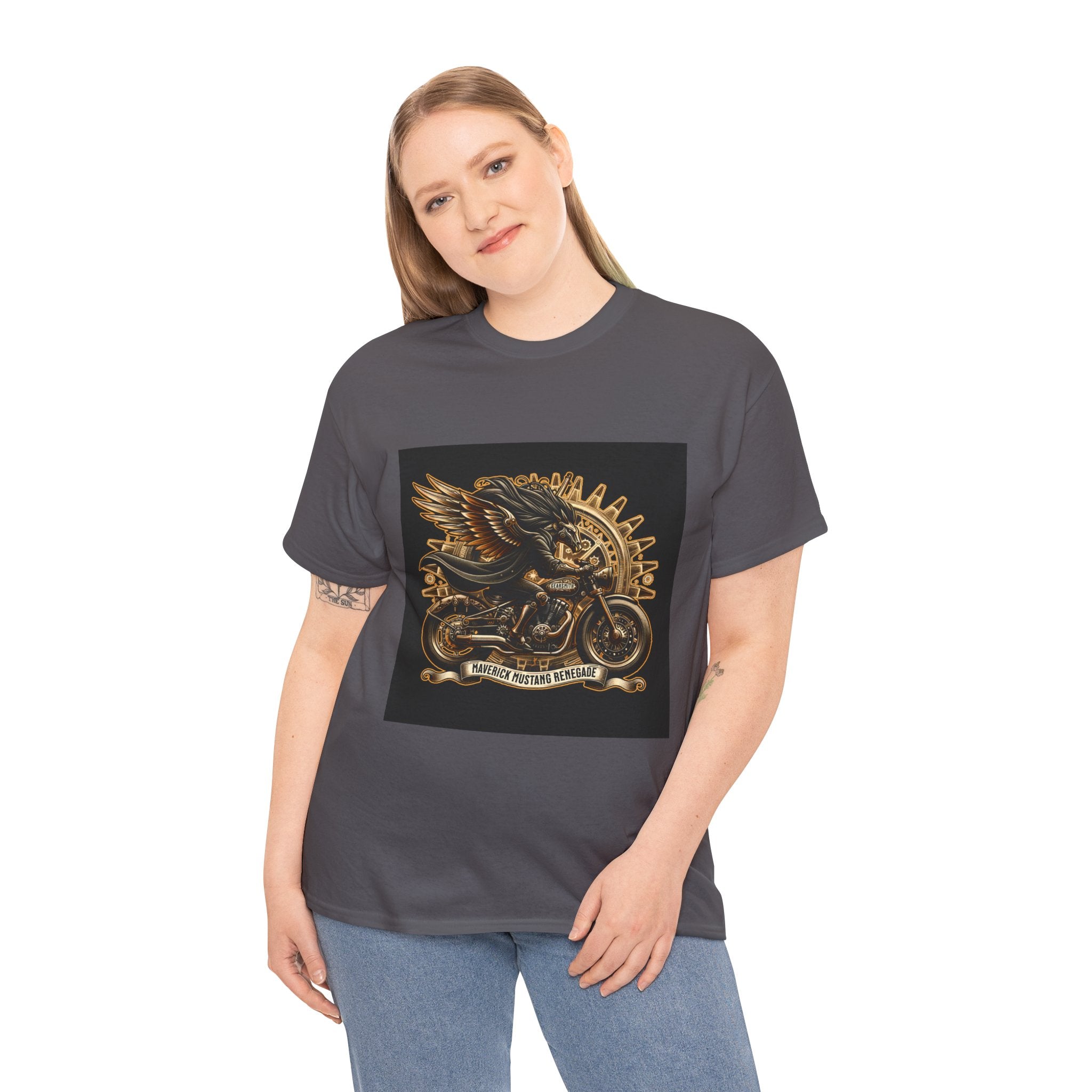 Vintage Winged Motorcycle Tee — "Ride Forever, Ride Free" Biker T-Shirt