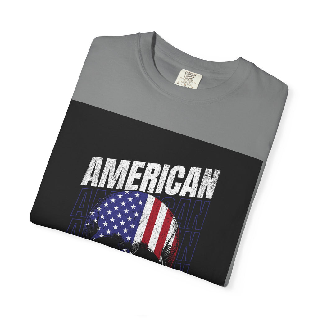 American Skull Flag T-Shirt — "American Forever" Patriotic Graphic Tee