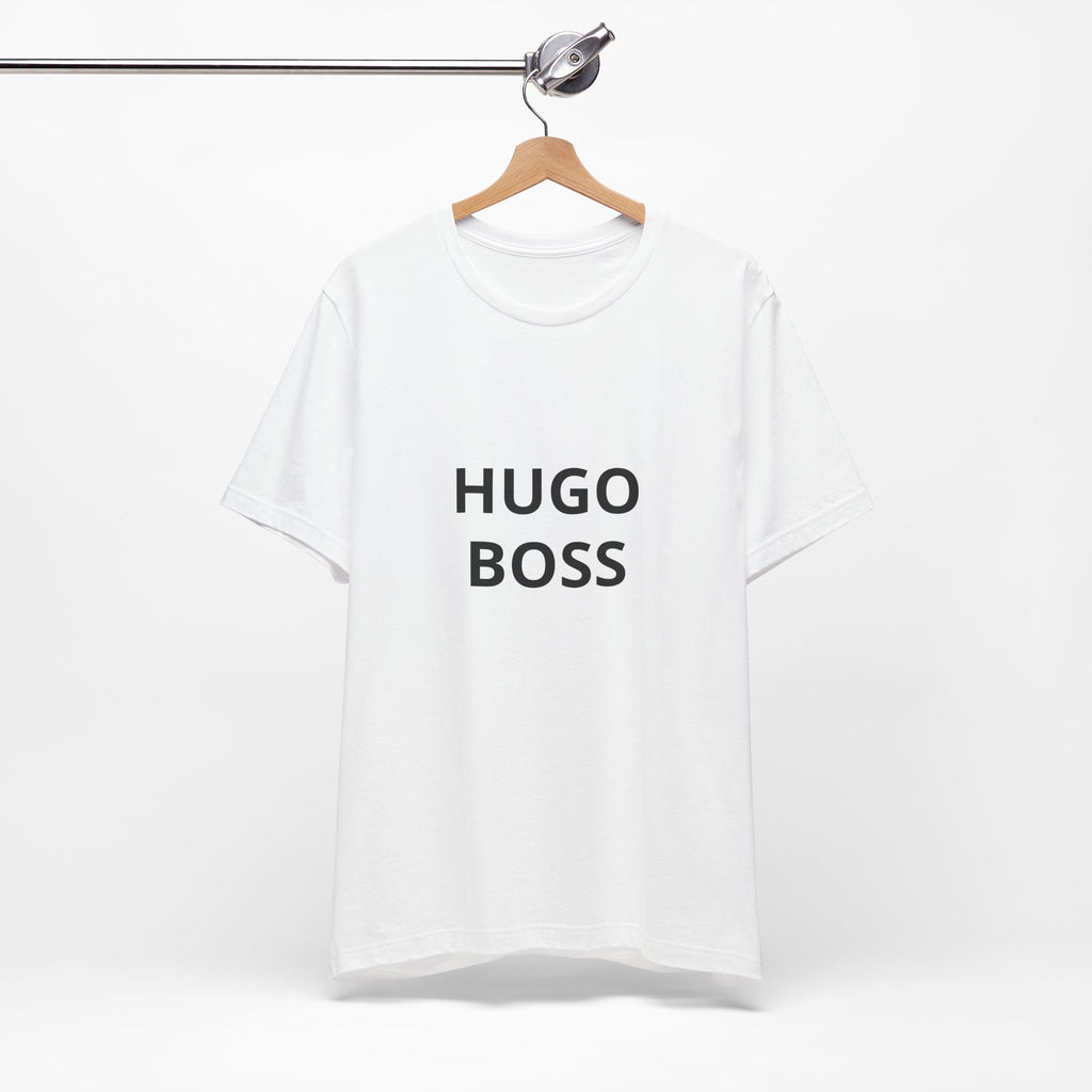 Graphic Tee — "HUGO BOSS" Minimalist Text T-Shirt