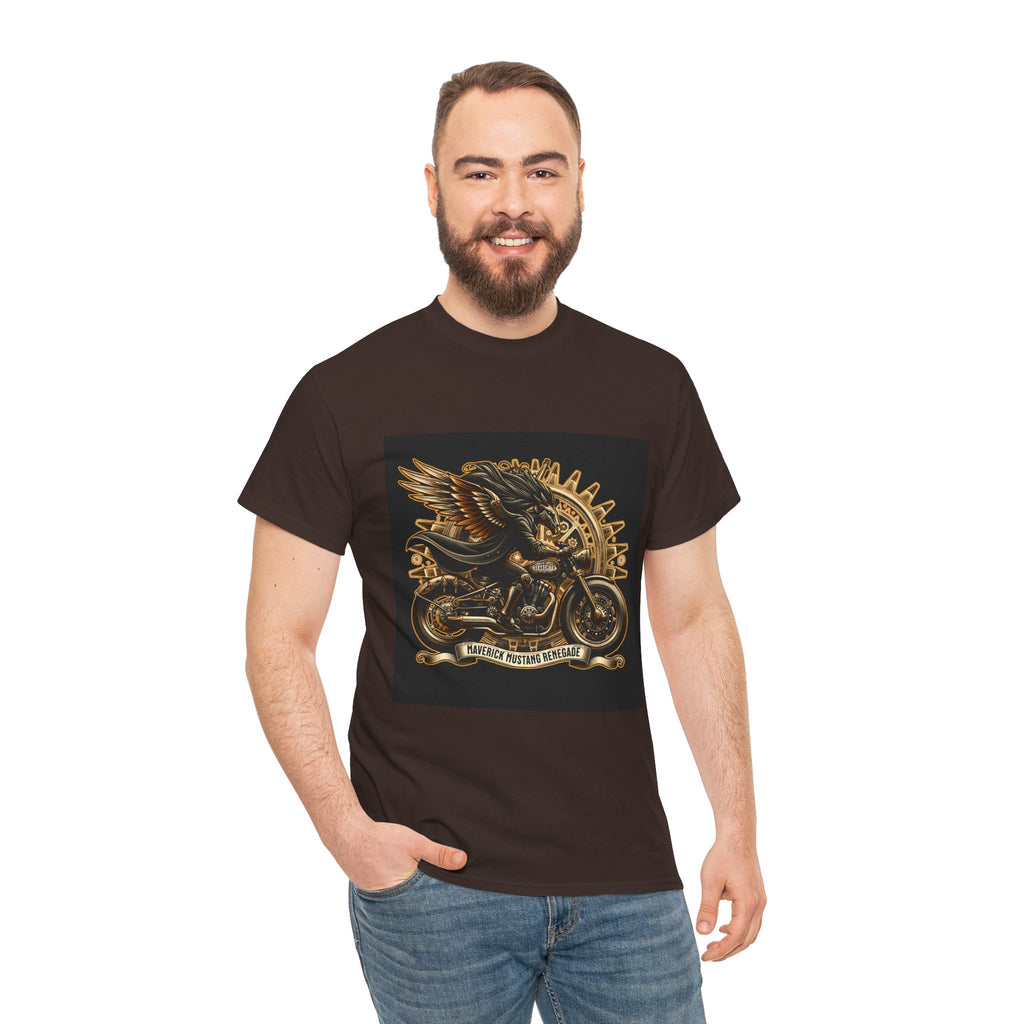 Vintage Winged Motorcycle Tee — "Ride Forever, Ride Free" Biker T-Shirt