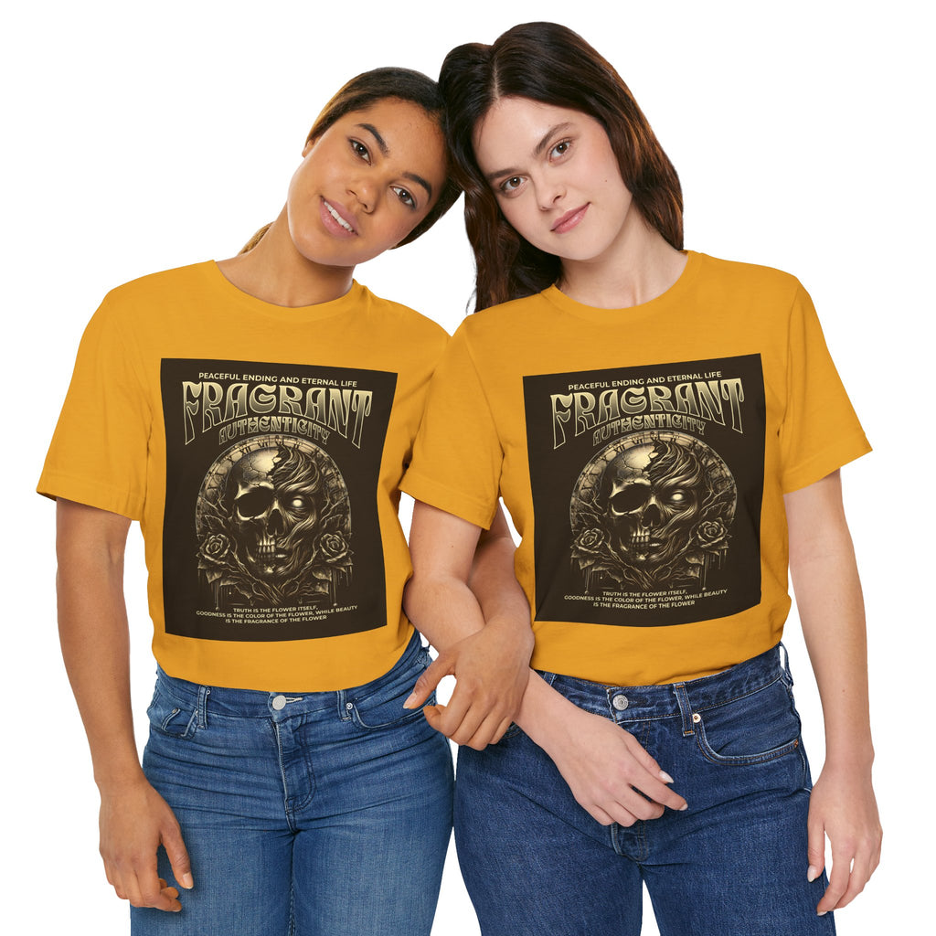 Skull & Roses Graphic Tee — "Fragrant" Vintage Gothic Band Shirt