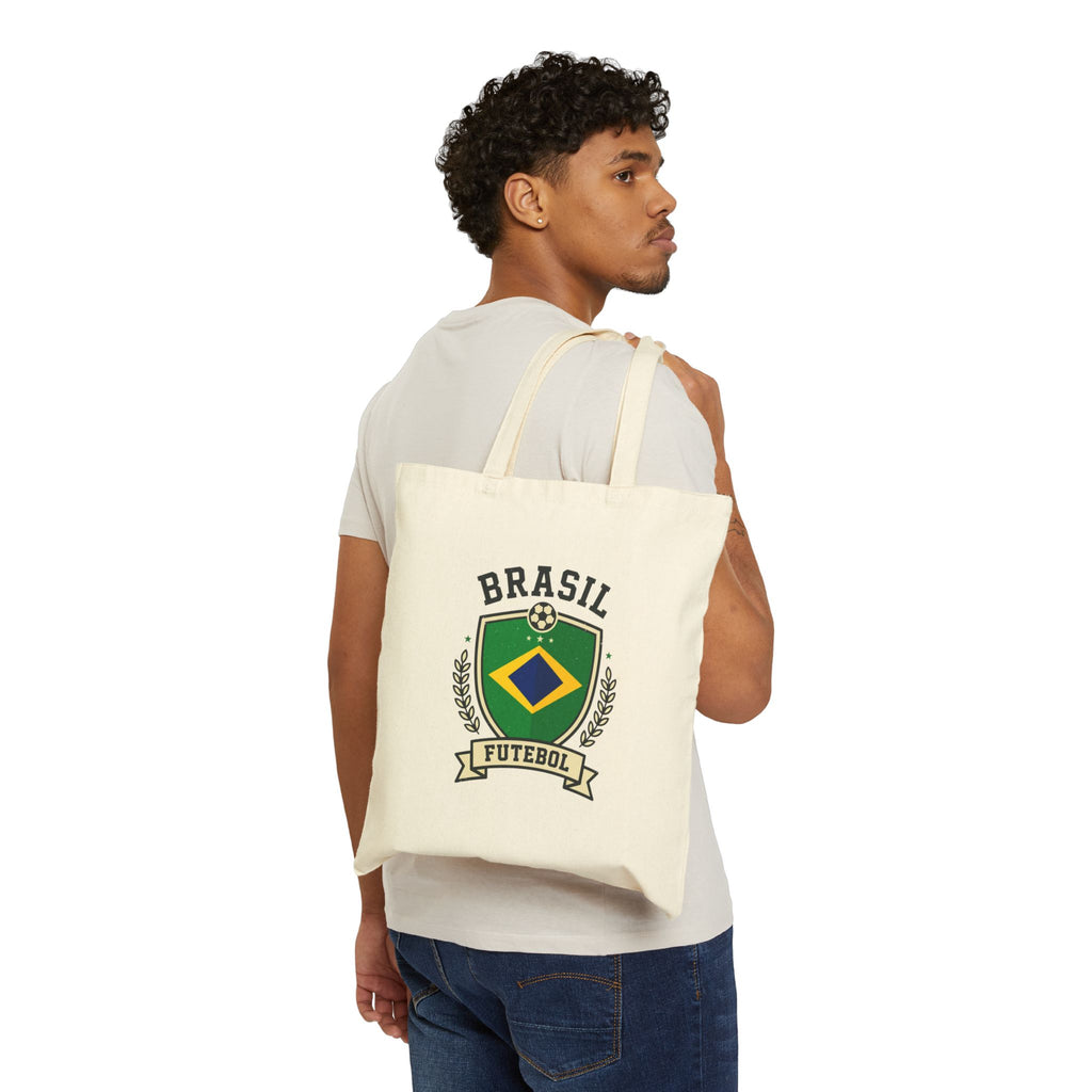 Brasil Futebol Crest Tote | Brazil Soccer Pride Canvas