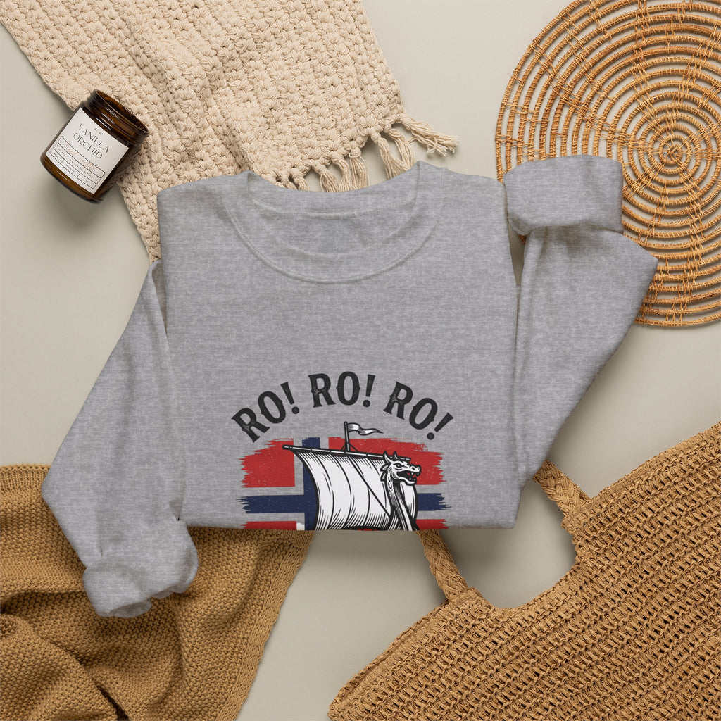 Ro! Ro! Ro! Norway Viking Ship Sweatshirt | Norwegian Flag, Football Chant