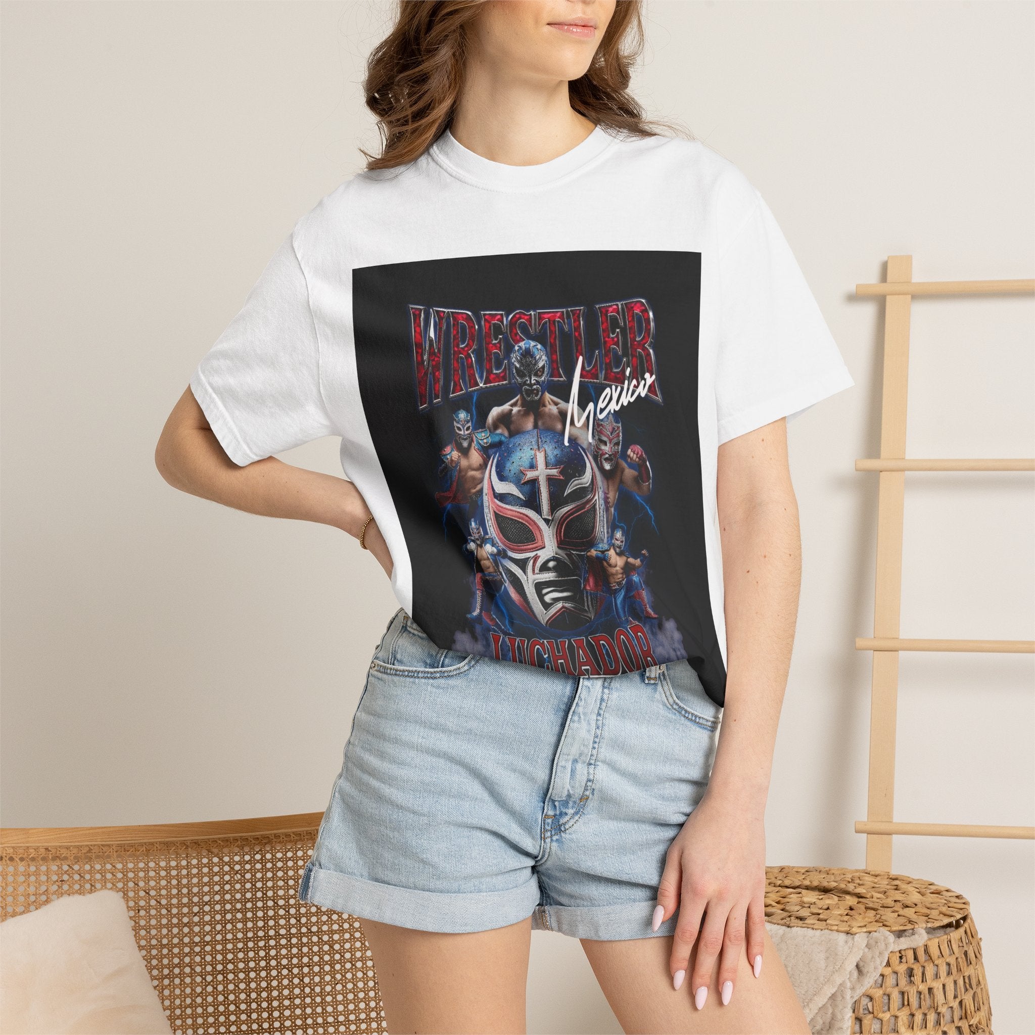 Wrestler Luchador Graphic T-Shirt — Mexican Masked Wrestling Tee