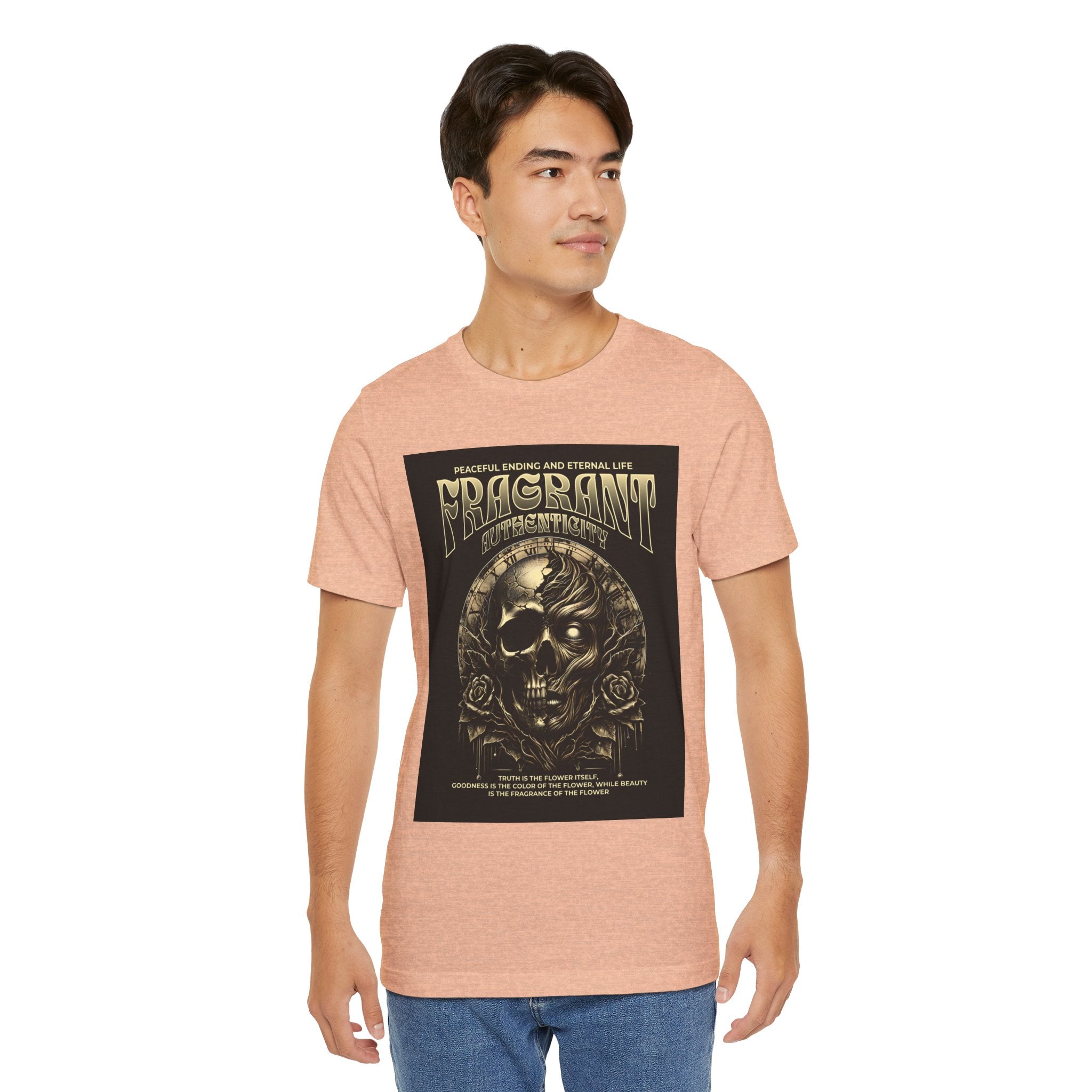 Skull & Roses Graphic Tee — "Fragrant" Vintage Gothic Band Shirt