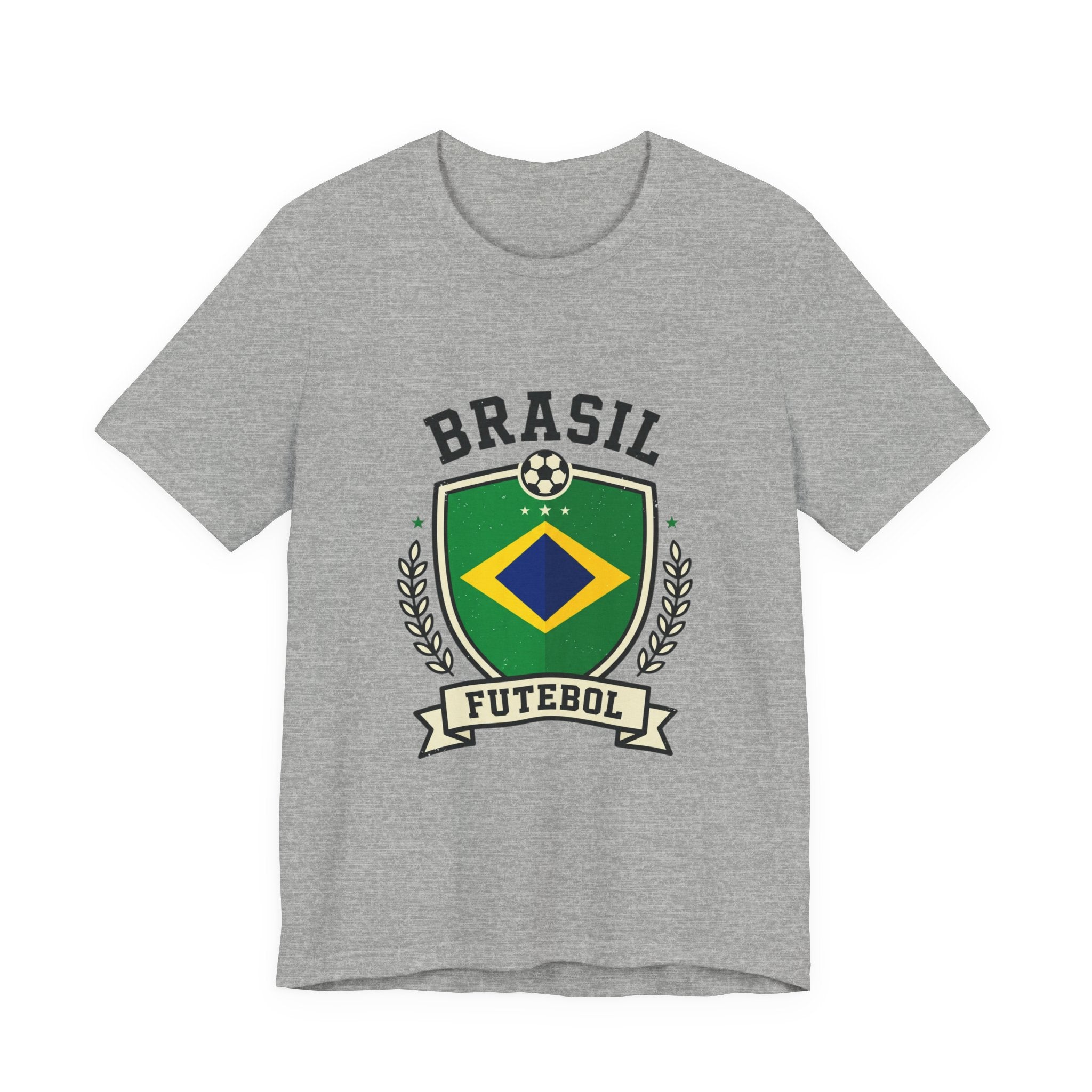 Brasil Futebol Crest T-Shirt | Brazil Soccer Pride, National Flag Colors