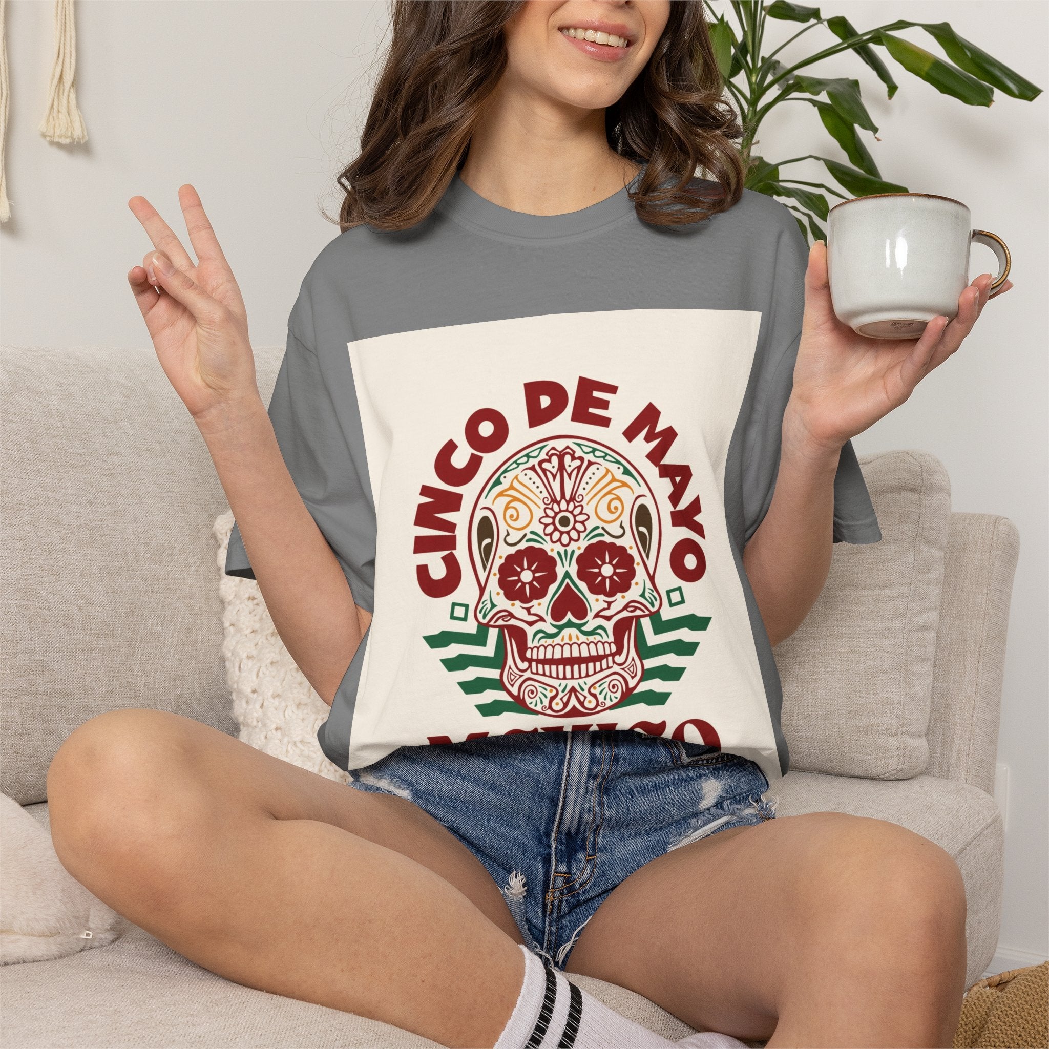 Cinco de Mayo Mexico Sugar Skull T-Shirt