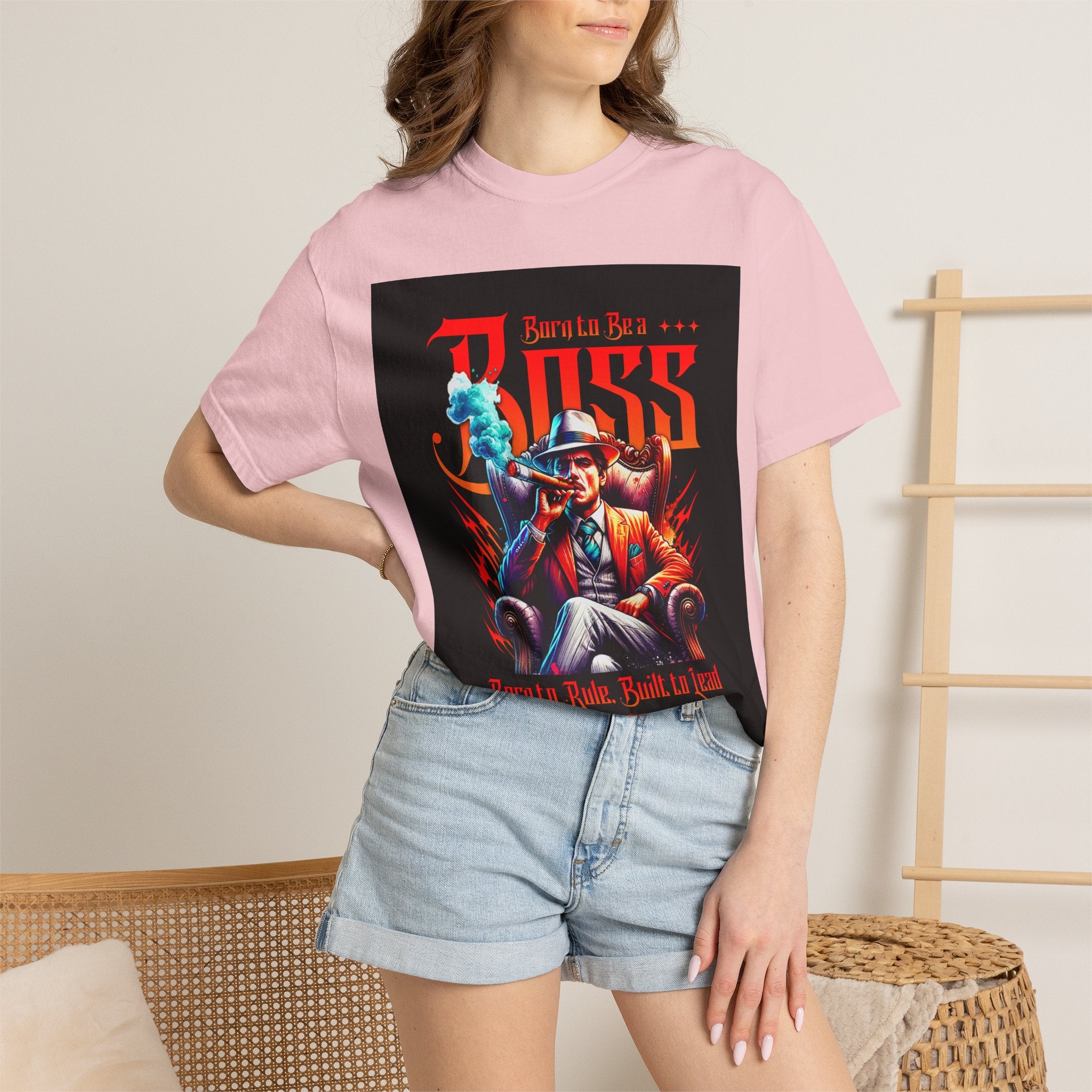 Boss Vintage Graphic T-Shirt — "Born to Be a Boss" Retro Mafia Design
