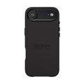 Engraved PU Leather Phone Case — Minimal 'BOSS' Monogram Protective Cover