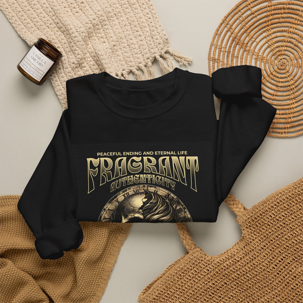 Skull & Roses Crewneck Sweatshirt — “Decrepit” Gothic Graphic