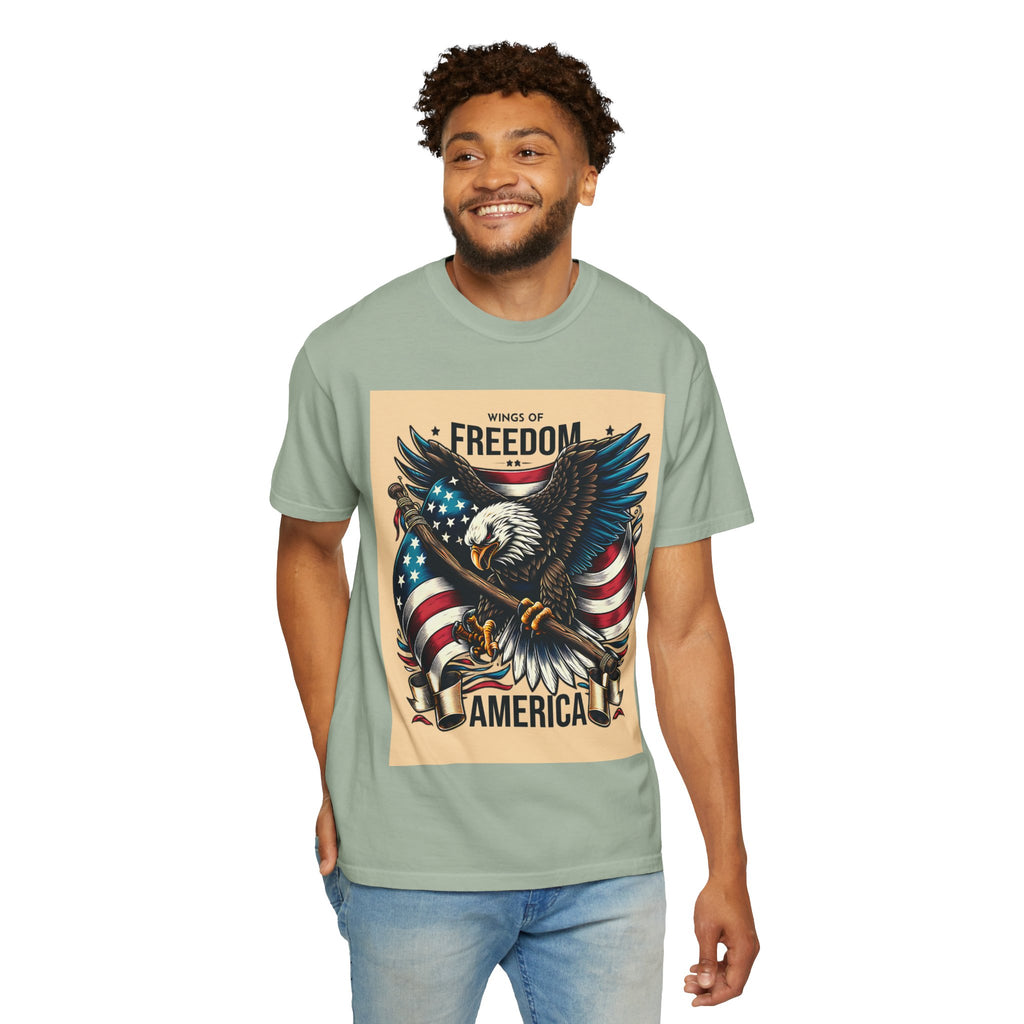 Freedom Eagle T-Shirt — Wings of America Patriotic Graphic Tee