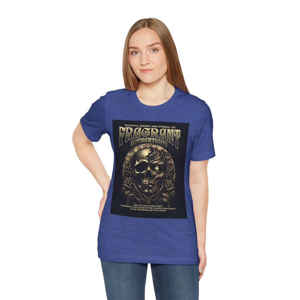 Skull & Roses Graphic Tee — "Fragrant" Vintage Gothic Band Shirt