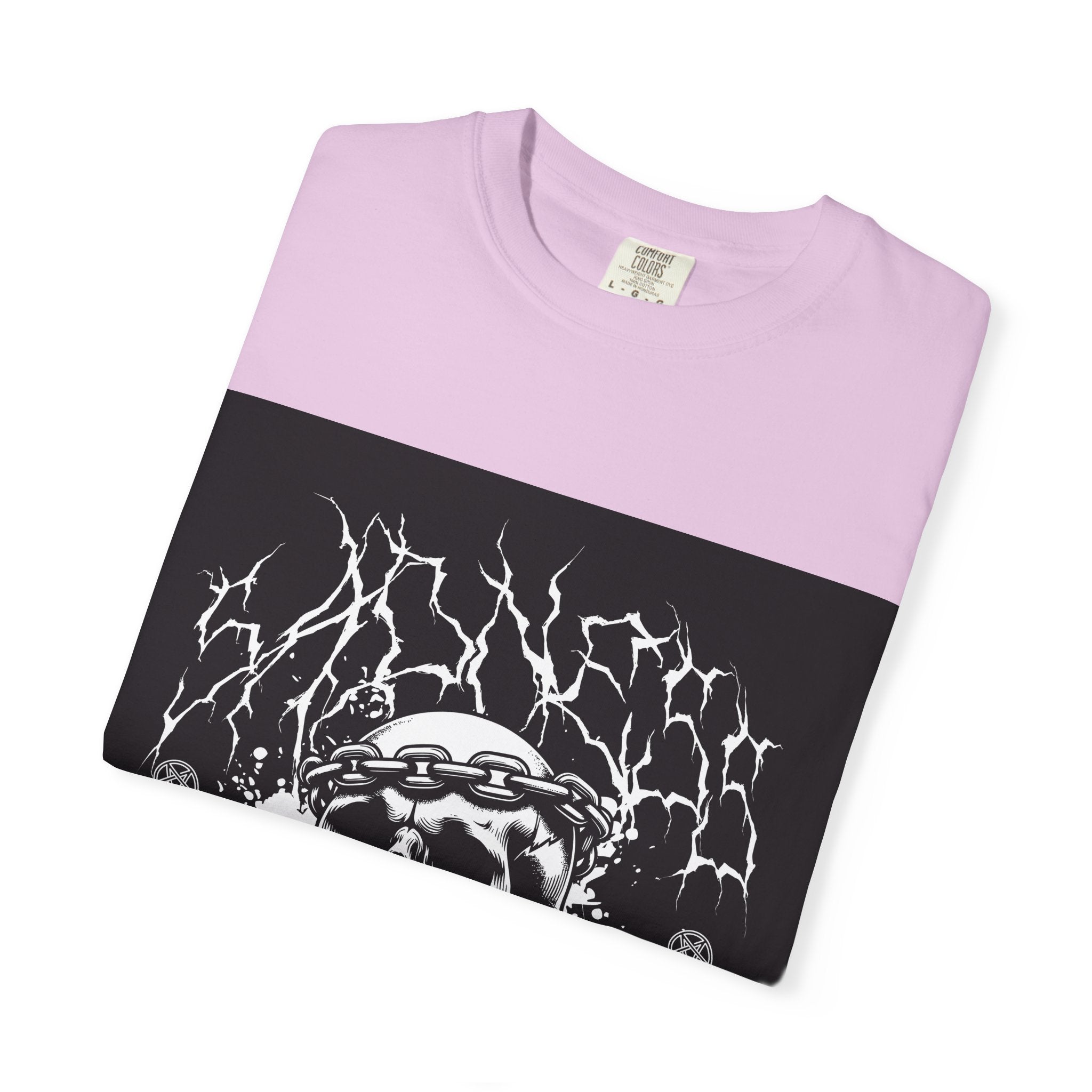 Graphic T-Shirt — 'Break a Path Through the Darkness' Skull Lightning Design