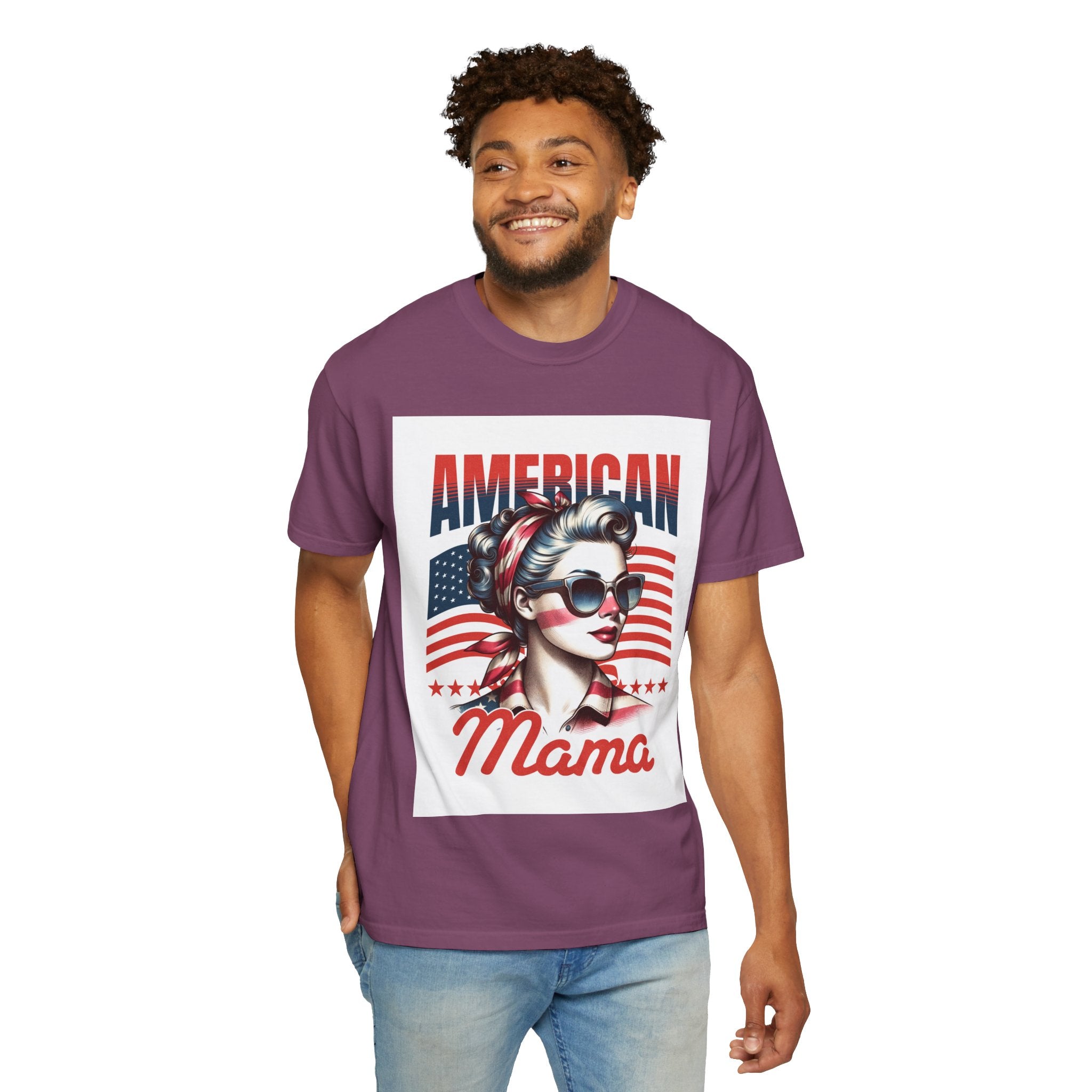 American Mama T‑Shirt — Vintage Patriotic Mom Tee