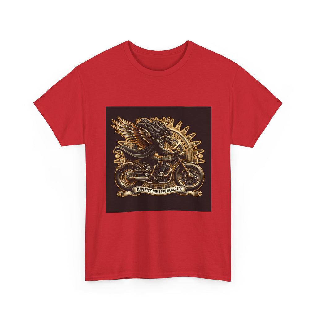 Vintage Winged Motorcycle Tee — "Ride Forever, Ride Free" Biker T-Shirt