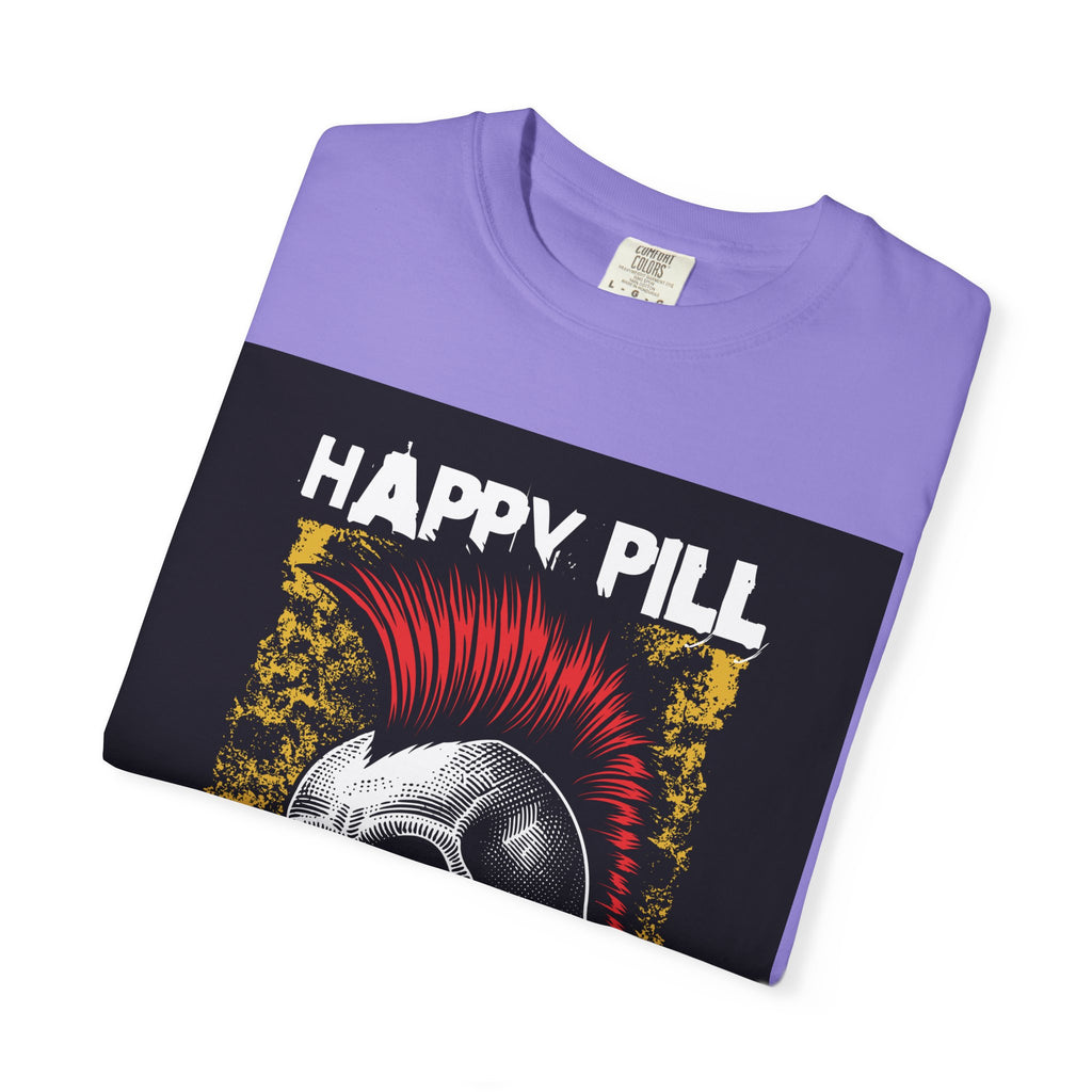 Happy Pill Punk Skull T-Shirt — 'Happy Pill Medication' Graphic Tee