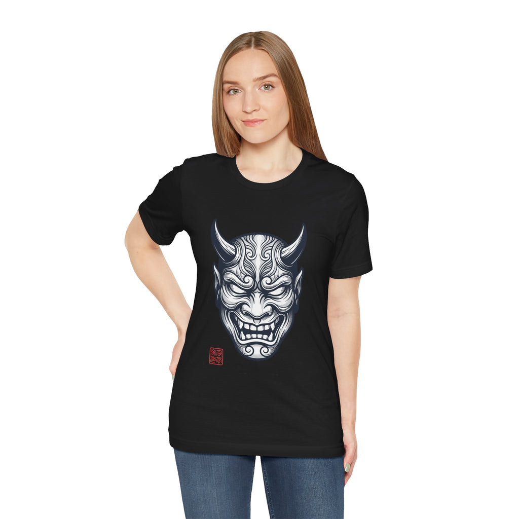 Demon Hannya Mask T‑Shirt — Japanese Oni Tattoo Graphic Tee