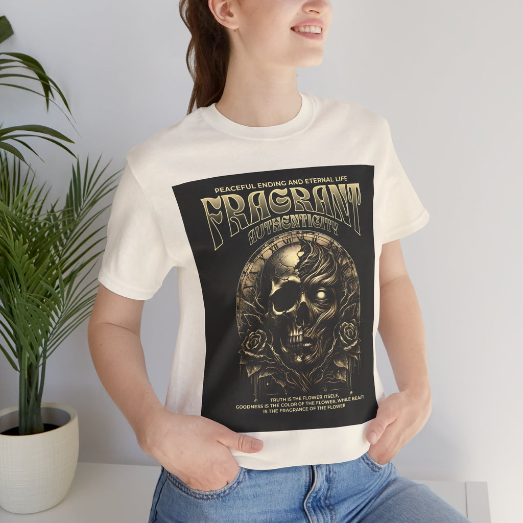 Skull & Roses Graphic Tee — "Fragrant" Vintage Gothic Band Shirt