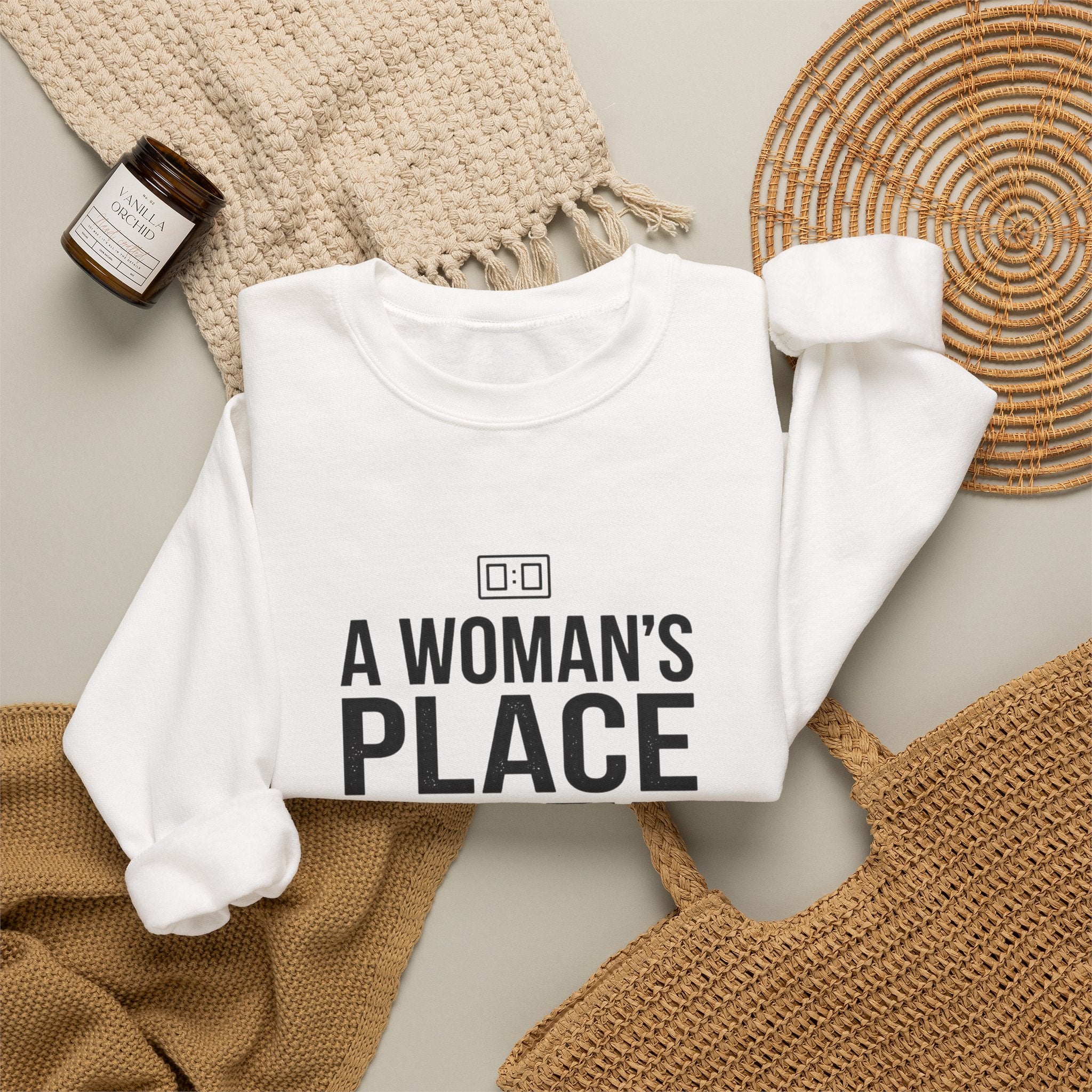 A Woman's Place Is In The Game Sweatshirt | Women’s Sports Fandom