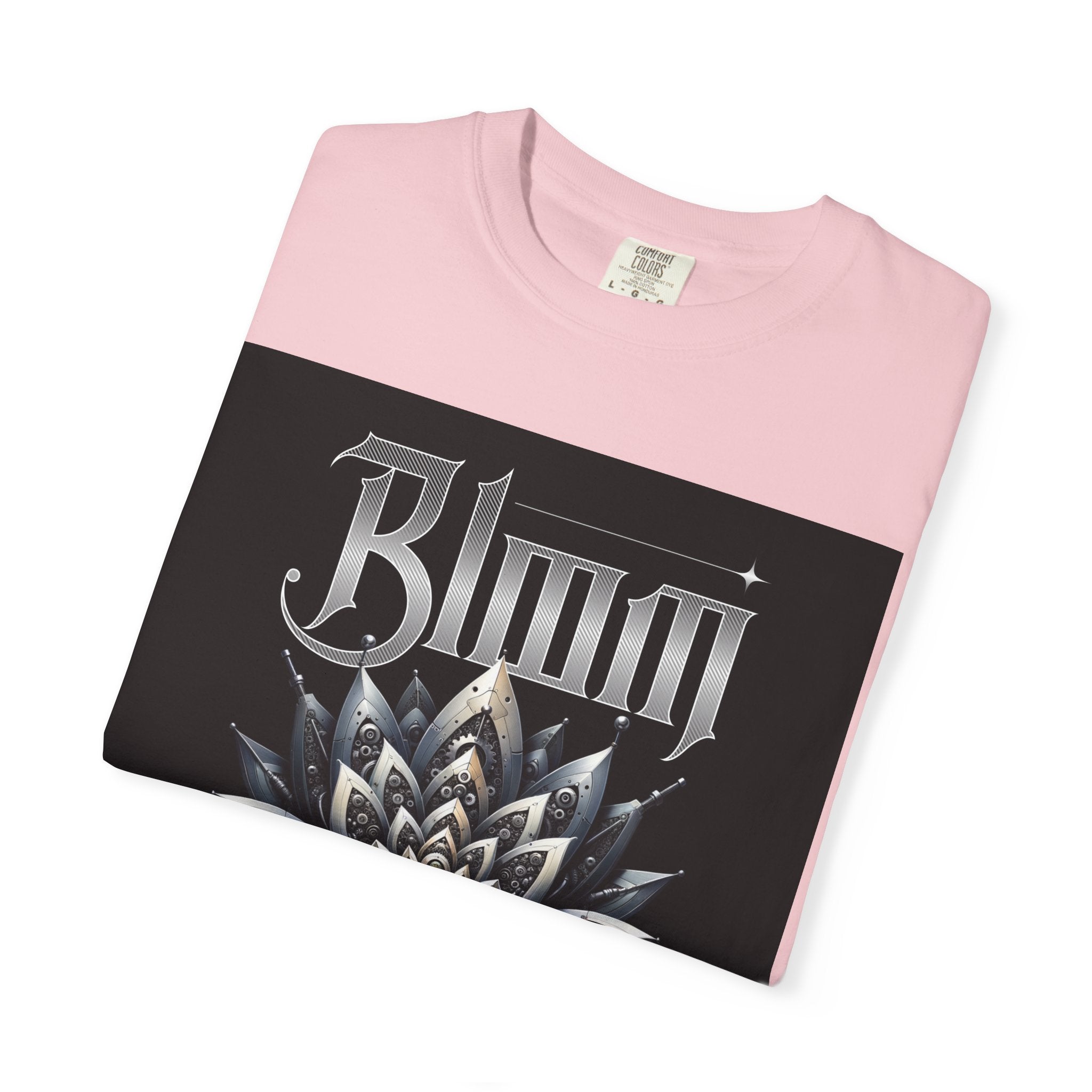 Metal Lotus Graphic T-Shirt — "Bloom" Gothic Band Poster Tee