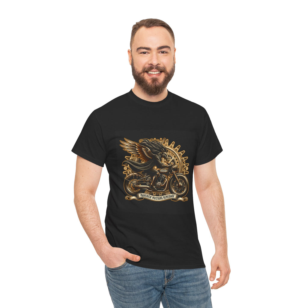 Vintage Winged Motorcycle Tee — "Ride Forever, Ride Free" Biker T-Shirt