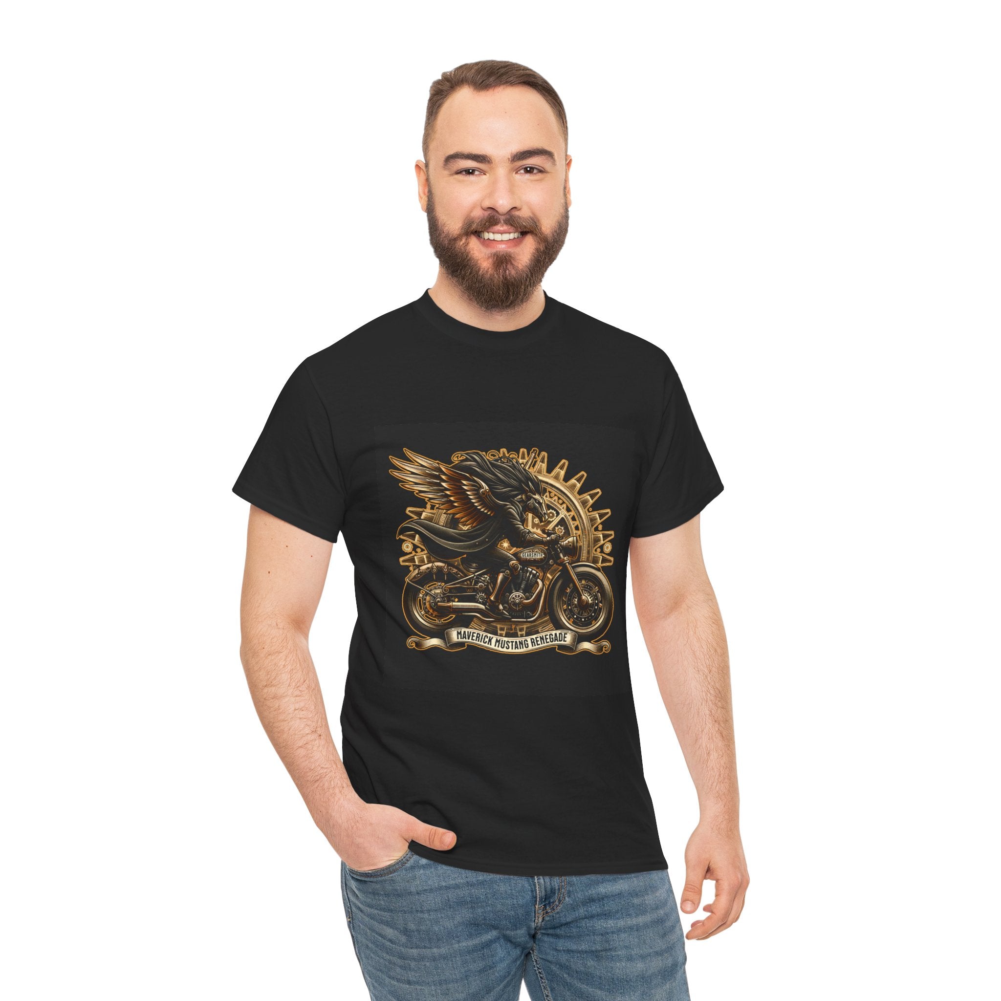 Vintage Winged Motorcycle Tee — "Ride Forever, Ride Free" Biker T-Shirt