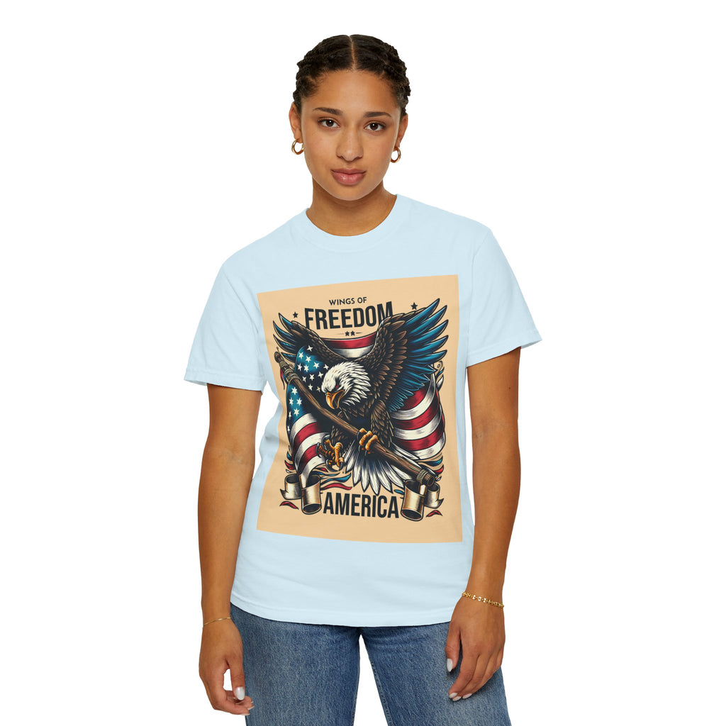 Freedom Eagle T-Shirt — Wings of America Patriotic Graphic Tee