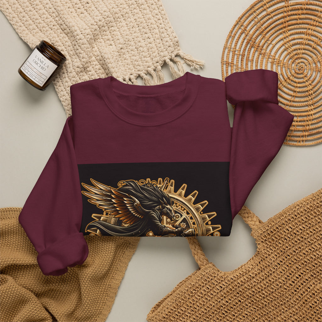 Motorcycle Eagle Crewneck Sweatshirt – "Liberty Rider" Vintage Biker Graphic