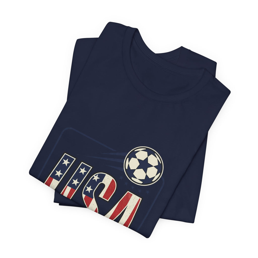 USA Soccer Tee | American Flag Colors, National Pride Shirt