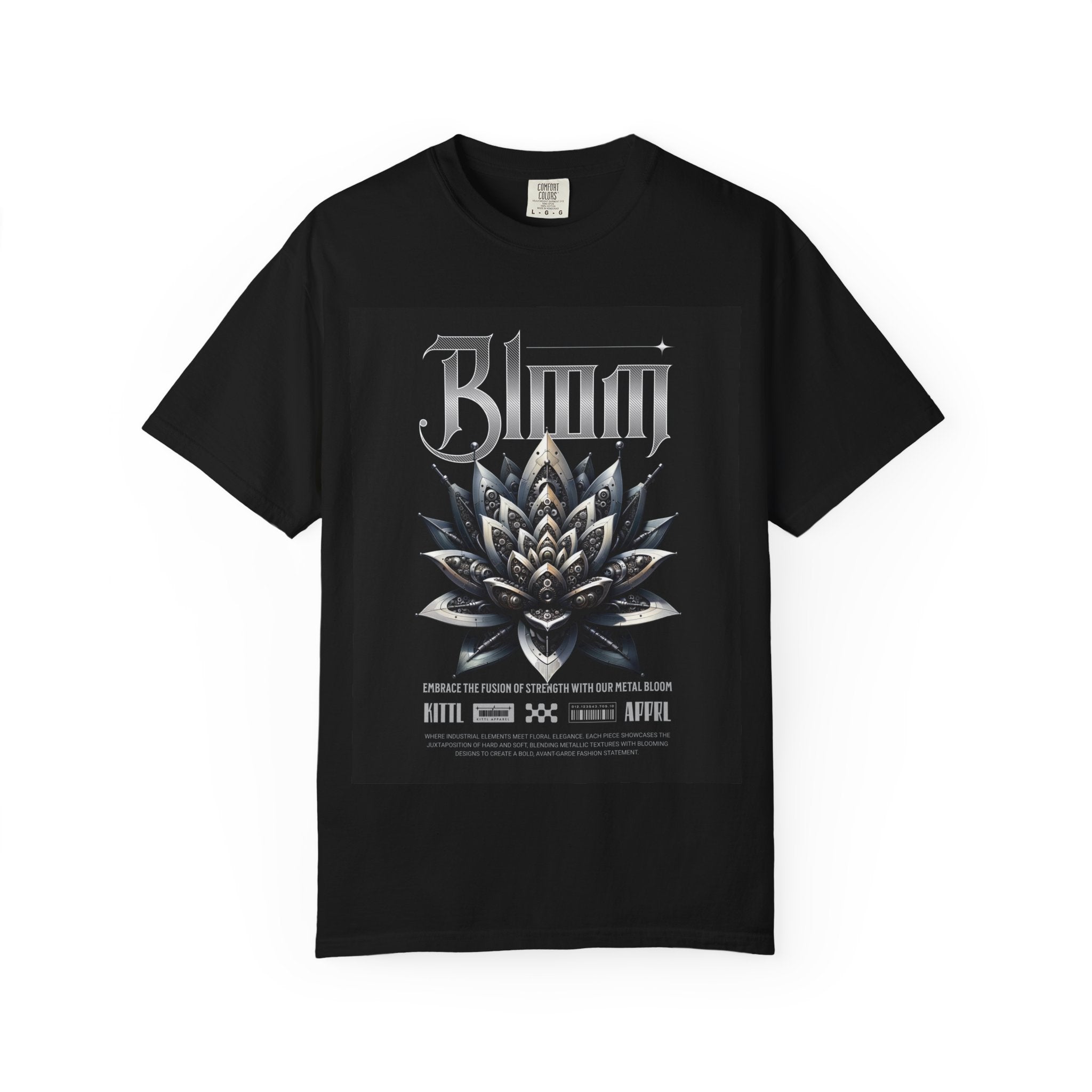 Metal Lotus Graphic T-Shirt — "Bloom" Gothic Band Poster Tee