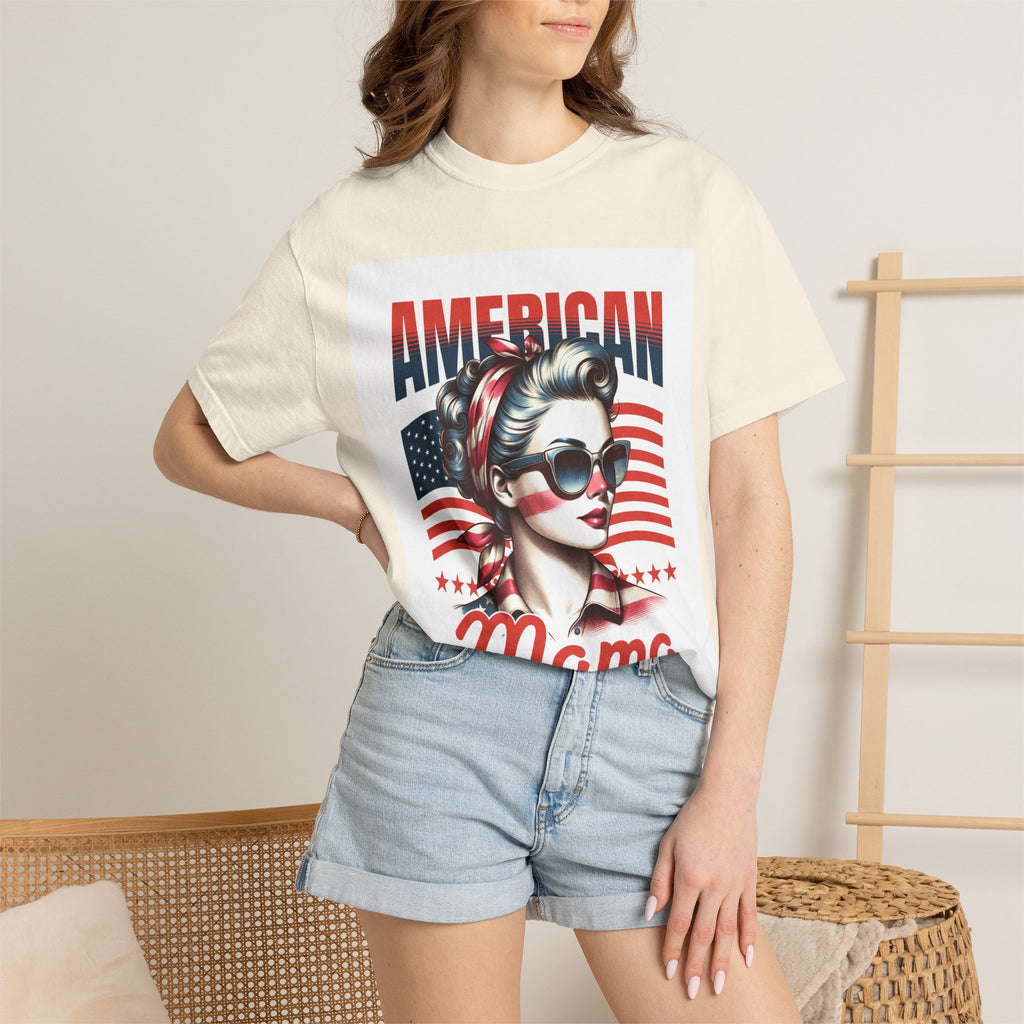 American Mama T‑Shirt — Vintage Patriotic Mom Tee