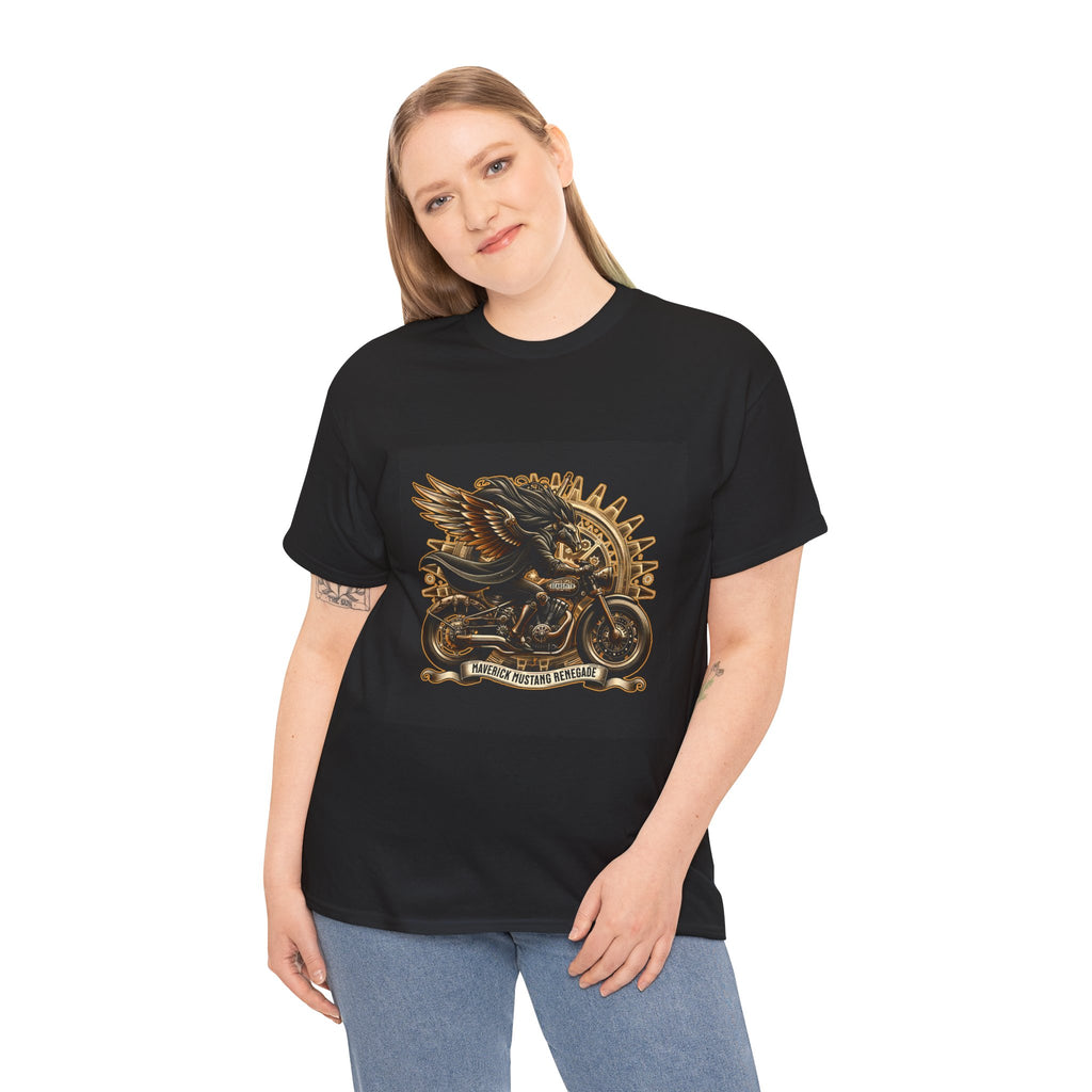 Vintage Winged Motorcycle Tee — "Ride Forever, Ride Free" Biker T-Shirt