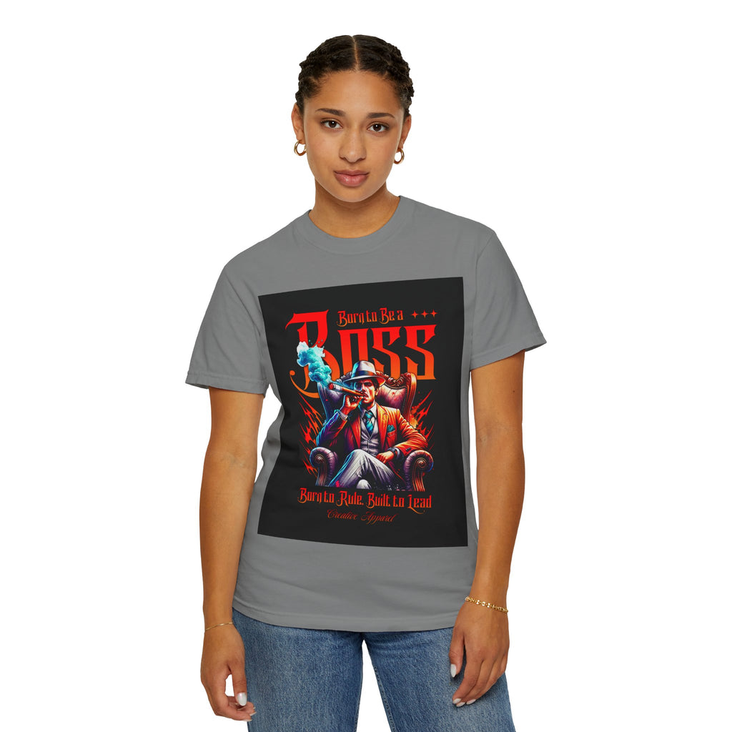 Boss Vintage Graphic T-Shirt — "Born to Be a Boss" Retro Mafia Design